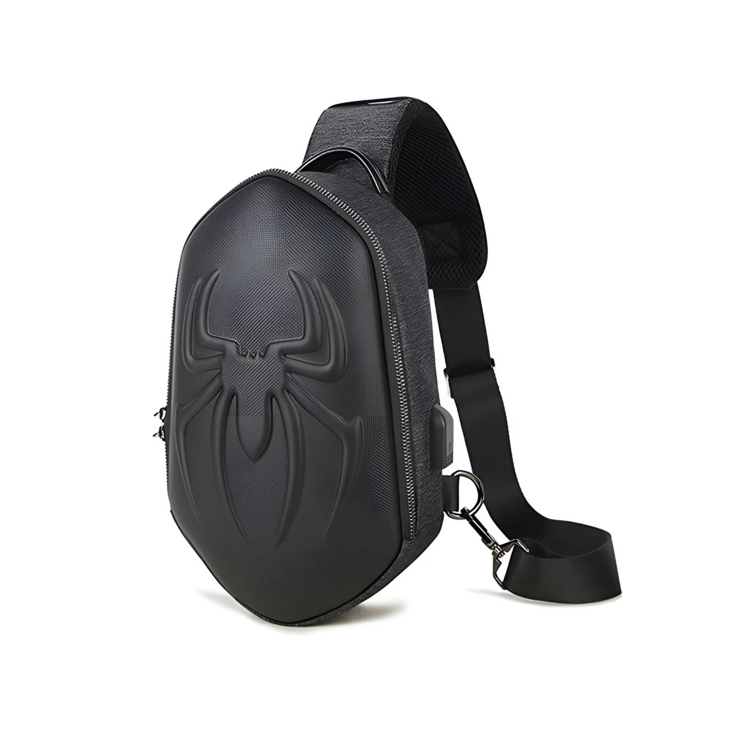 CarryQuest® - Sac à dos bandoulière Sling Pack - + option de chargement USB - Noir