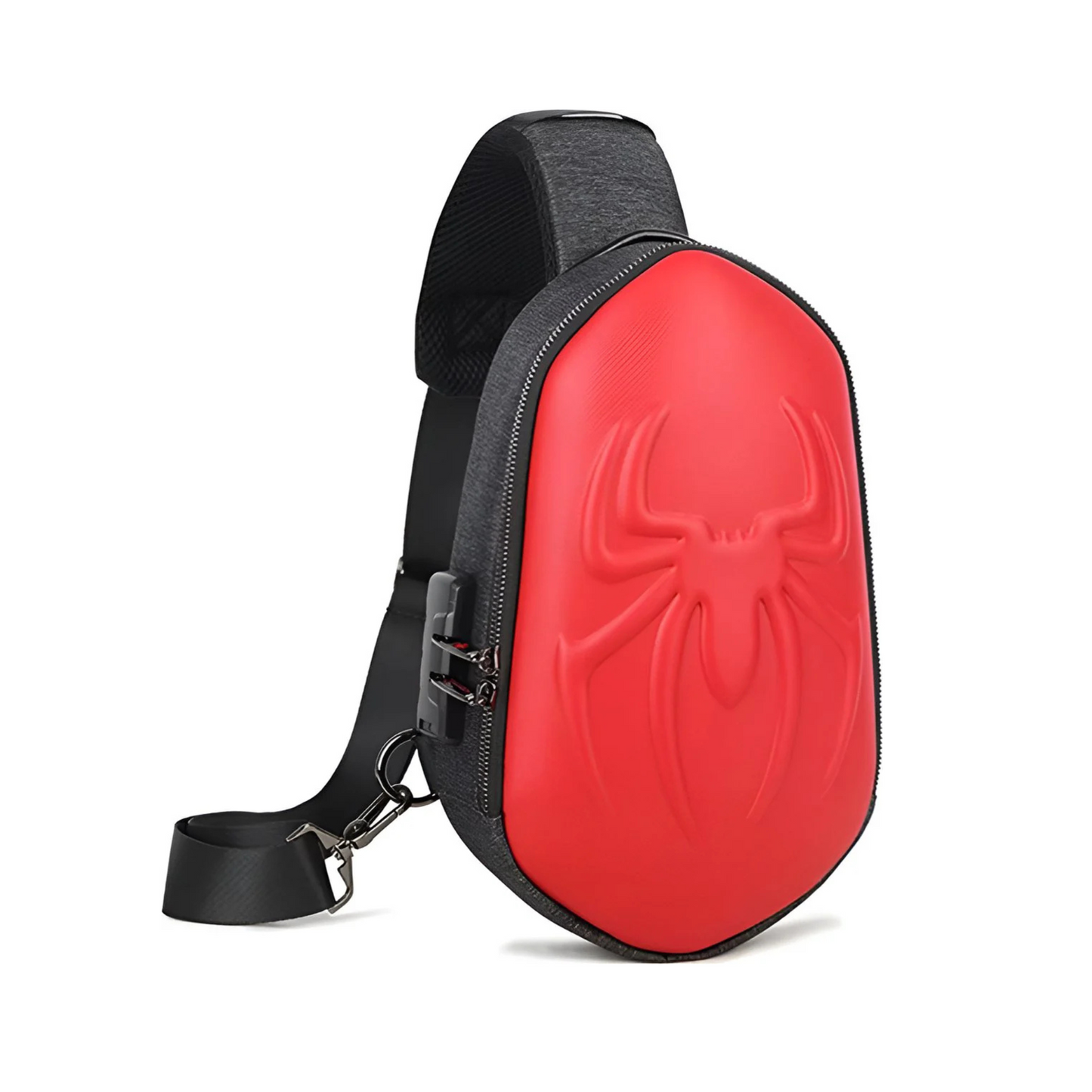 CarryQuest® - Sling Pack Crossbody Backpack - + USB Charging Option - Red