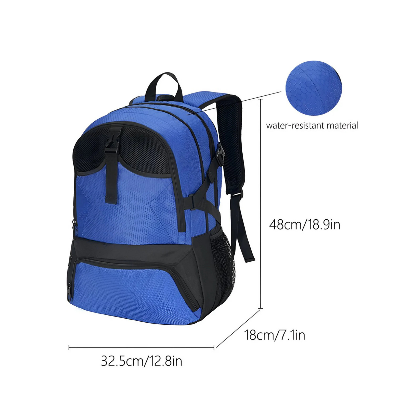 CarryQuest® - Large Sports Football Bag - Sports Bag for Football, Basketball & Volleyball - Red