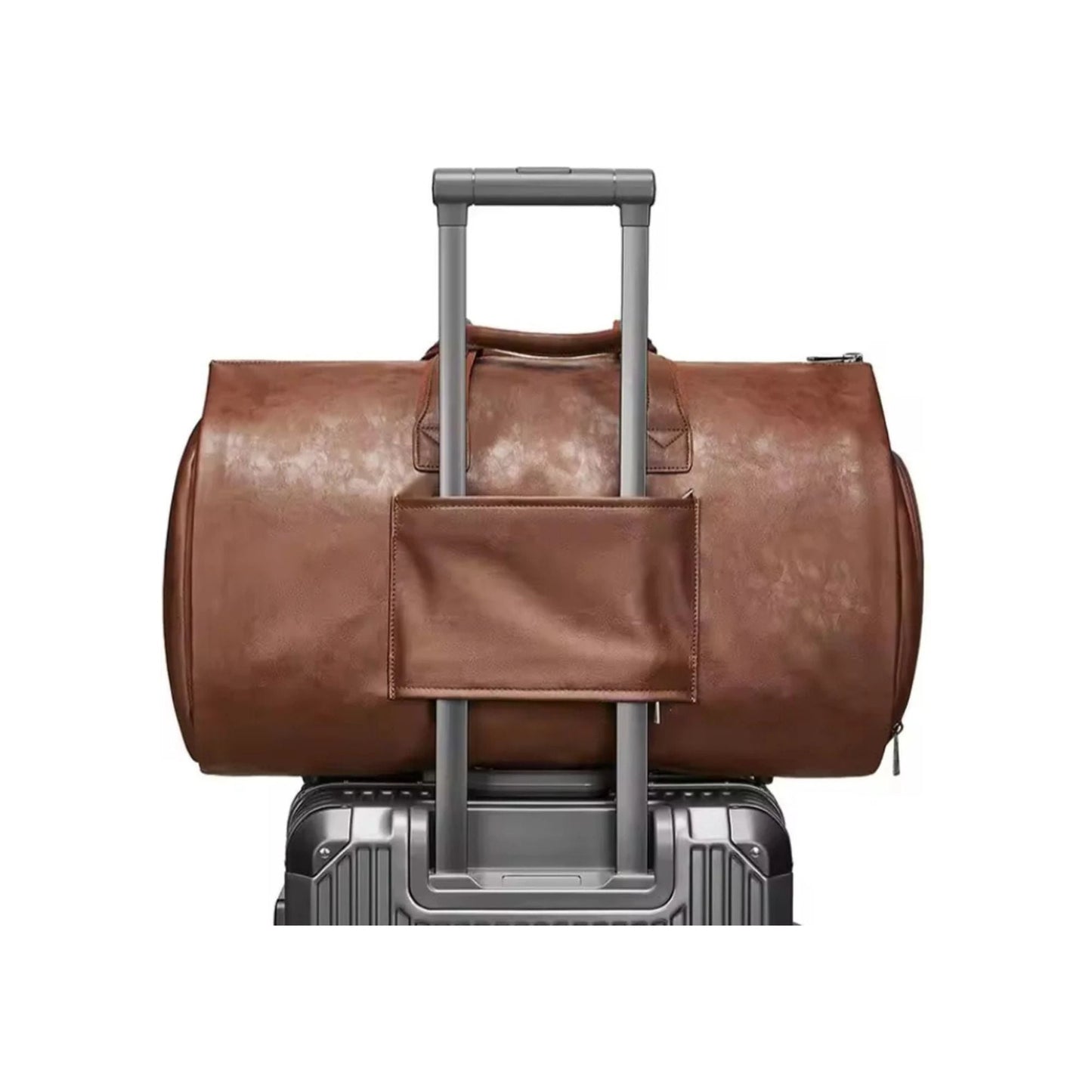 CarryQuest® - Multifunctional Travel/Handbag - Women and Men - PU Leather - Brown