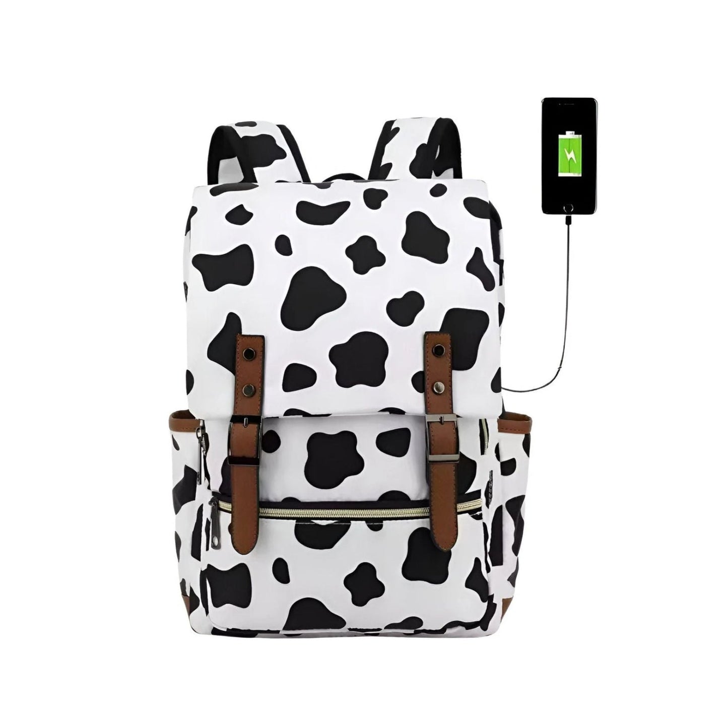 CarryQuest® - 16 Inch Laptop Backpack - School Bags - 20-35 Liters - Unisex - Black/White