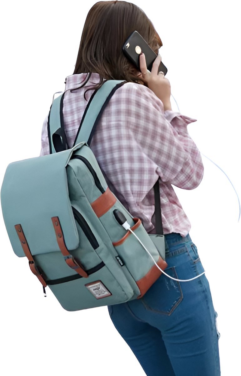 CarryQuest® - 16 Inch Laptop Rugzak - Schooltassen - Rugzakken - Donker Blauw