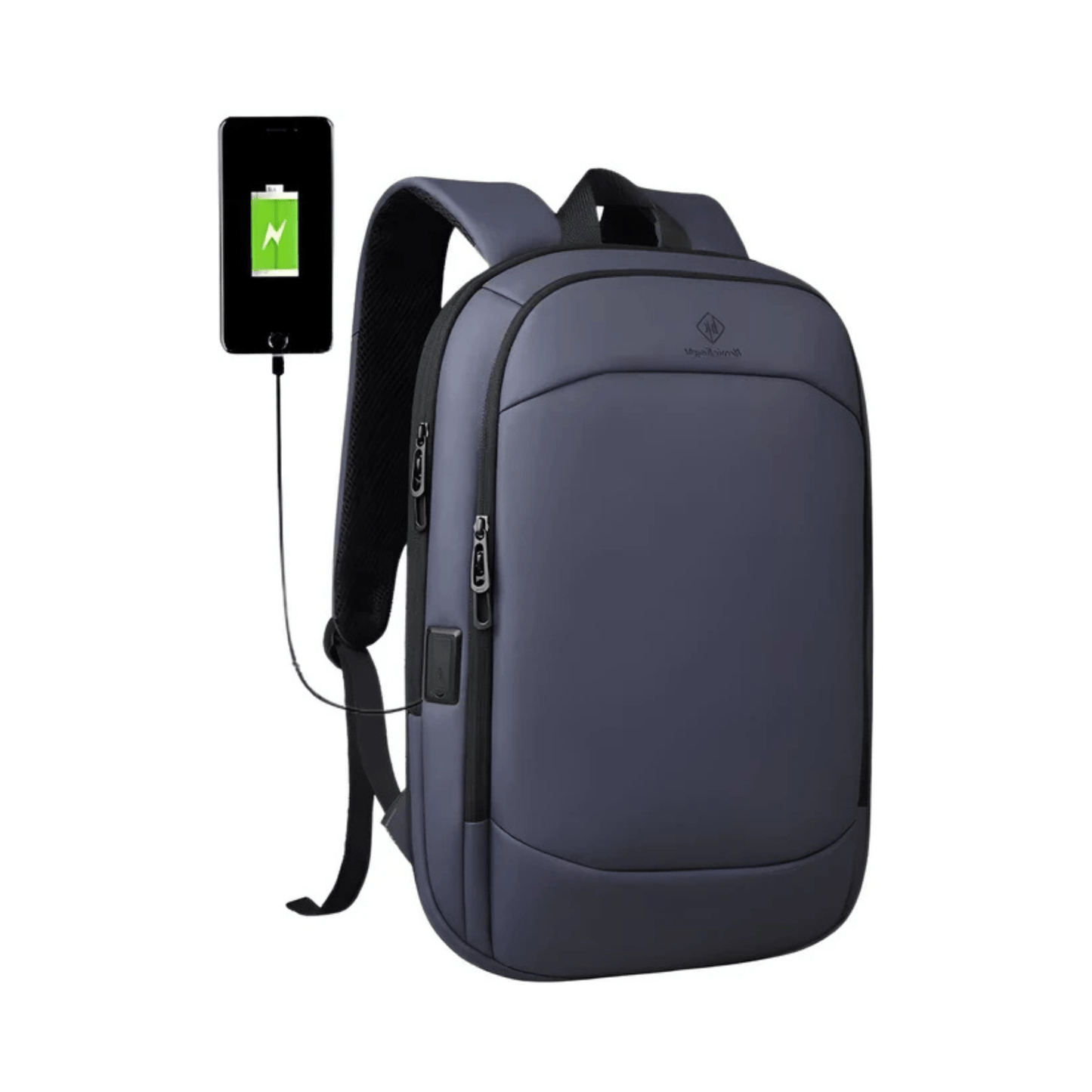 CarryQuest® - 17 Inch Laptop Rugzak - USB Poort + Waterdicht - Waterdichte Reistas - Blauw