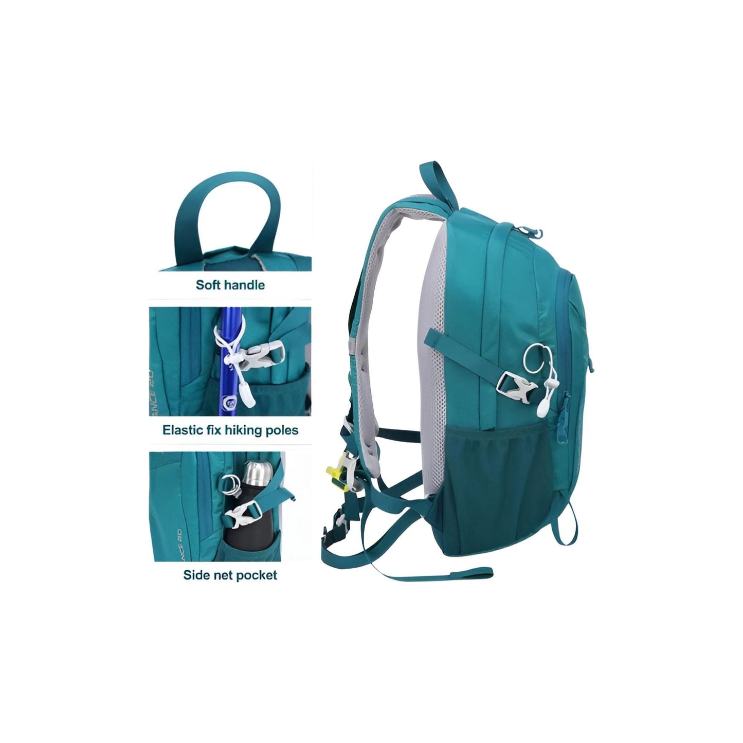CarryQuest® - 20L Rugzak - Waterafstotend - 45x30x15cm - Groen
