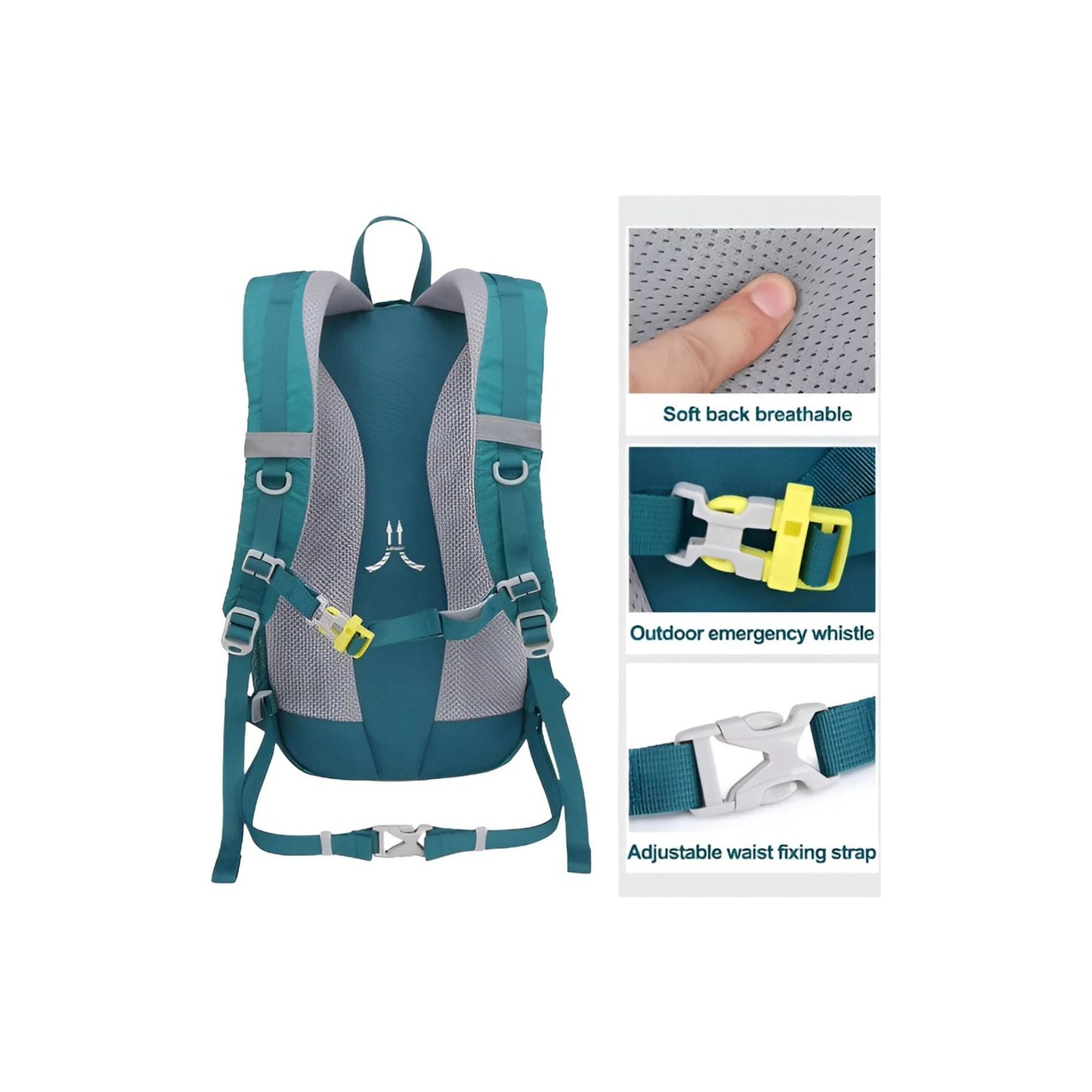 CarryQuest® - 20L Rugzak - Waterafstotend - 45x30x15cm - Groen