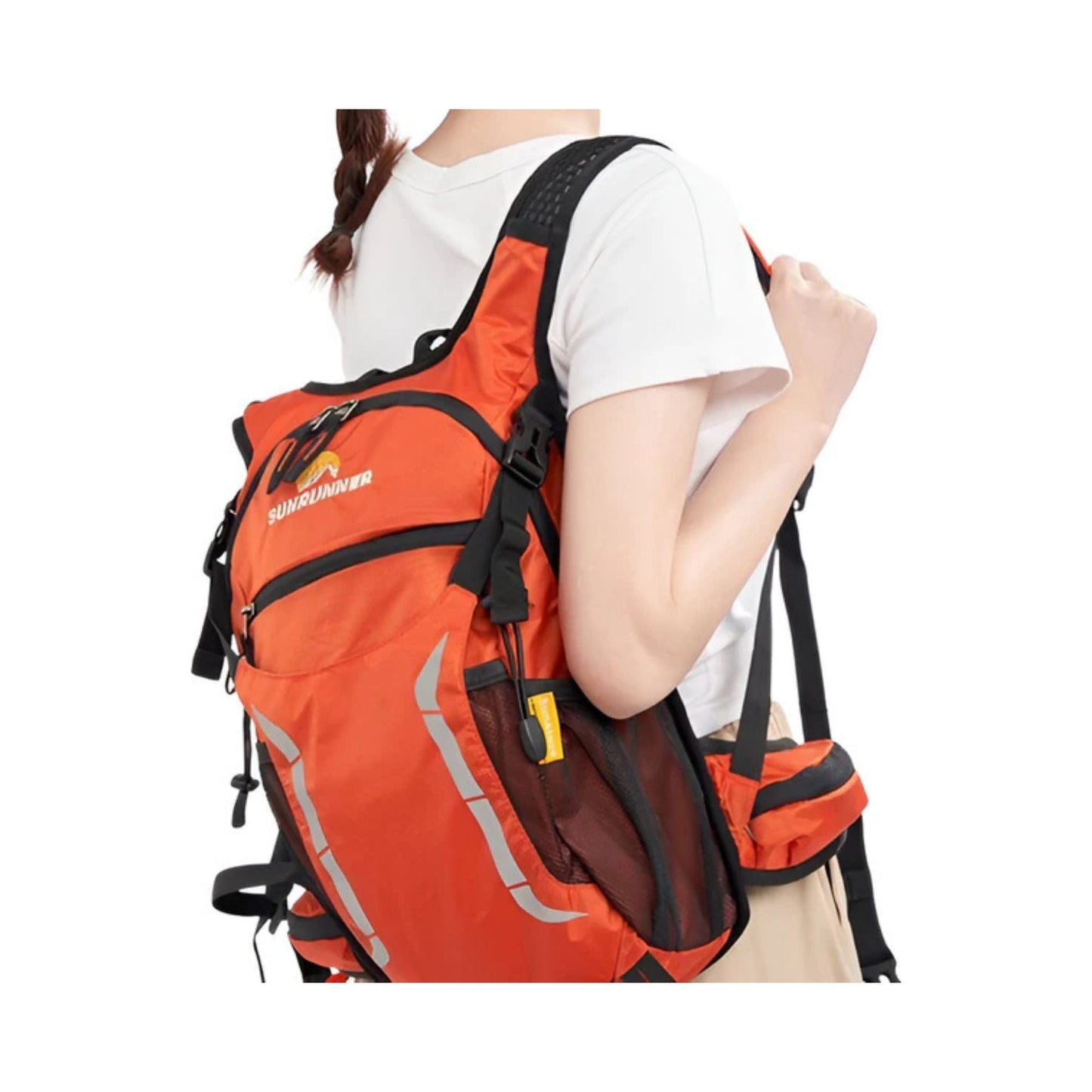 CarryQuest® - 25L Waterdicht + Ademend - Sporttassen - Hiking Rugzak - Camping Rugzak - Zwart