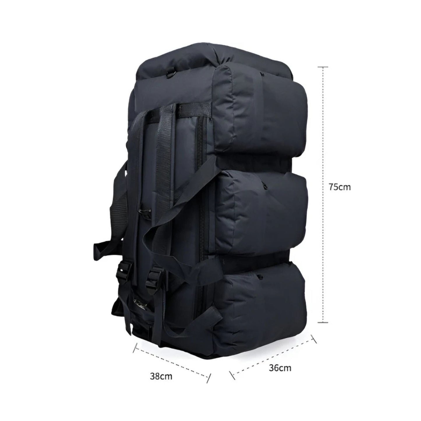 CarryQuest® - 90L Backpacks - Wandelrugzak - Hiking backpack Organizer - 90 Liter - Zwart