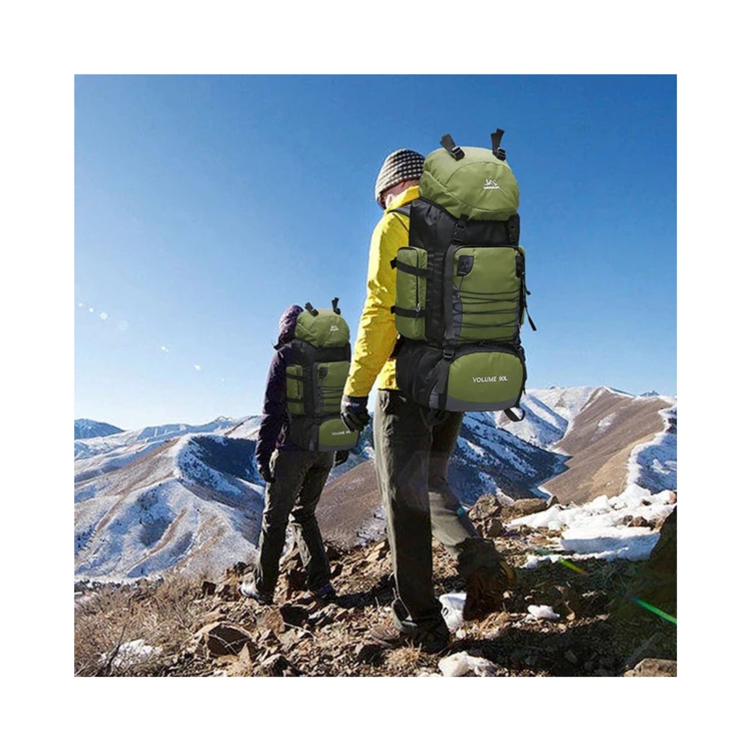 CarryQuest® - 90L - Waterdichte - Wandelen - Camping - Rugzak - Backpacks - 90 Liter - Zwart