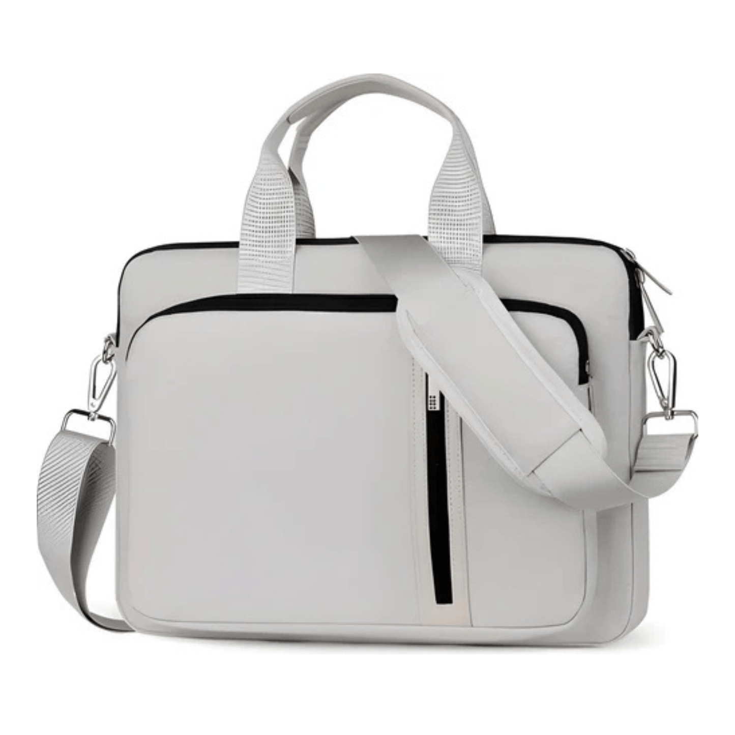 CarryQuest® - Avoir - Schouderhandtas voor 17 - 17.3 inch Laptops - Hoogwaardig polyester - Wit