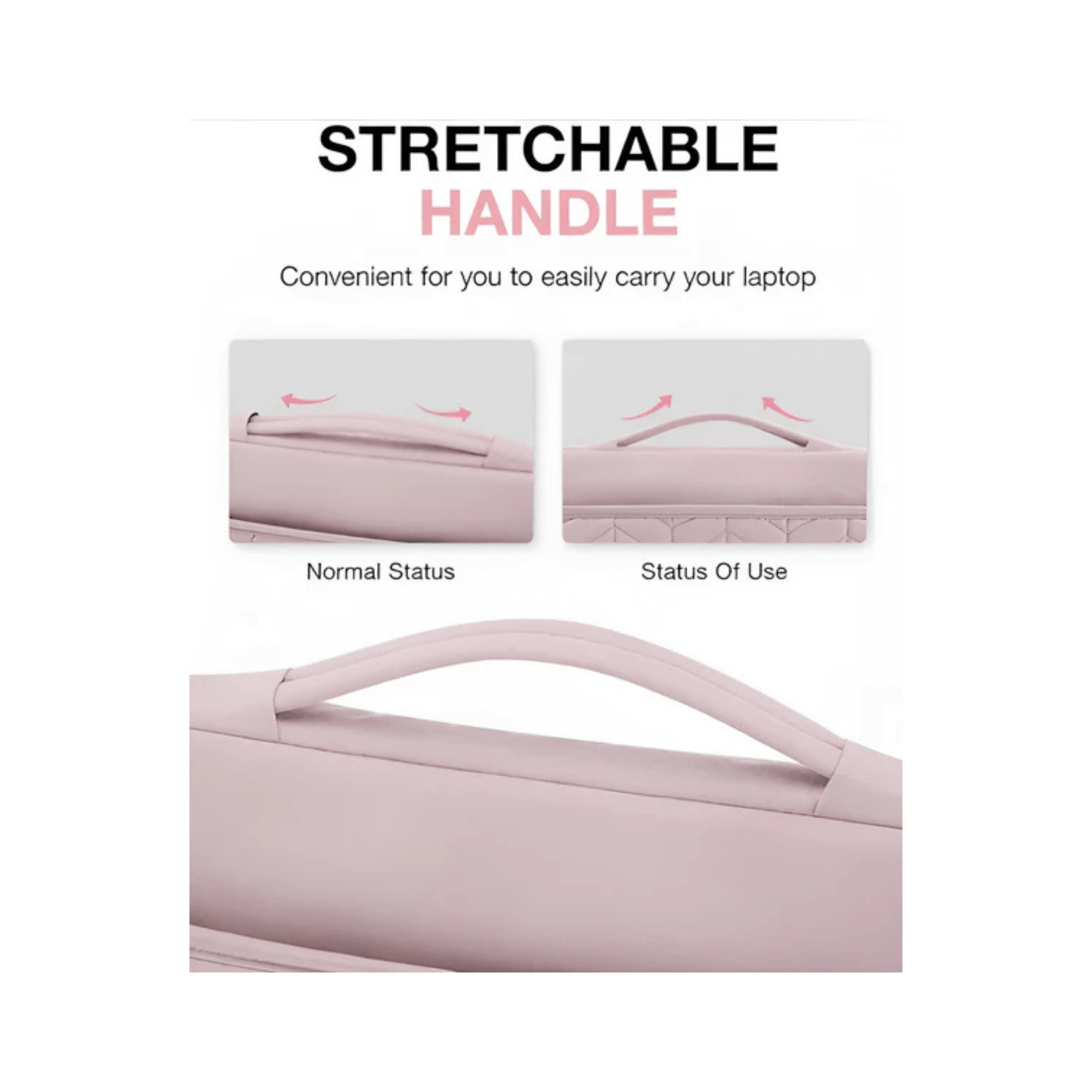 CarryQuest® - Bagsmart Laptop Sleeve voor MacBook Pro/Air 15.6 inch - Roze