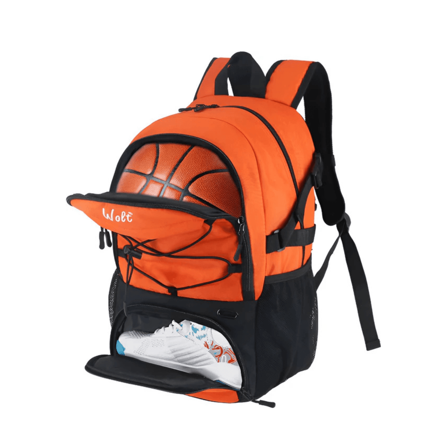 CarryQuest® - Basketbal Voetbal Rugzak - Waterbestendig - Oranje