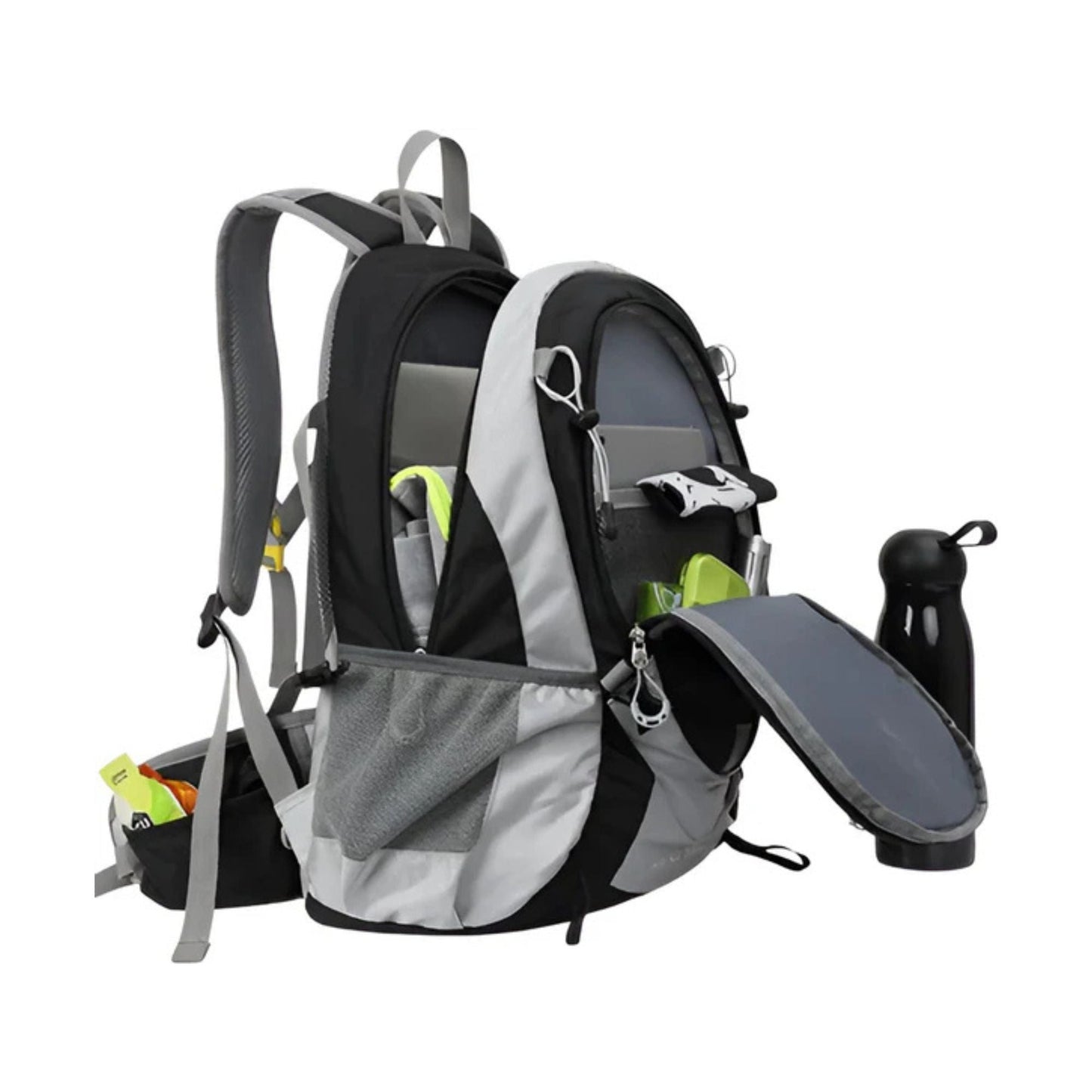 CarryQuest® - Bergbeklimmen Hydratatie Rugzak 25L + 2L Waterzak En Regenhoes - Ergonomisch & Duurzaam - Wandel Rugzak - Zwart