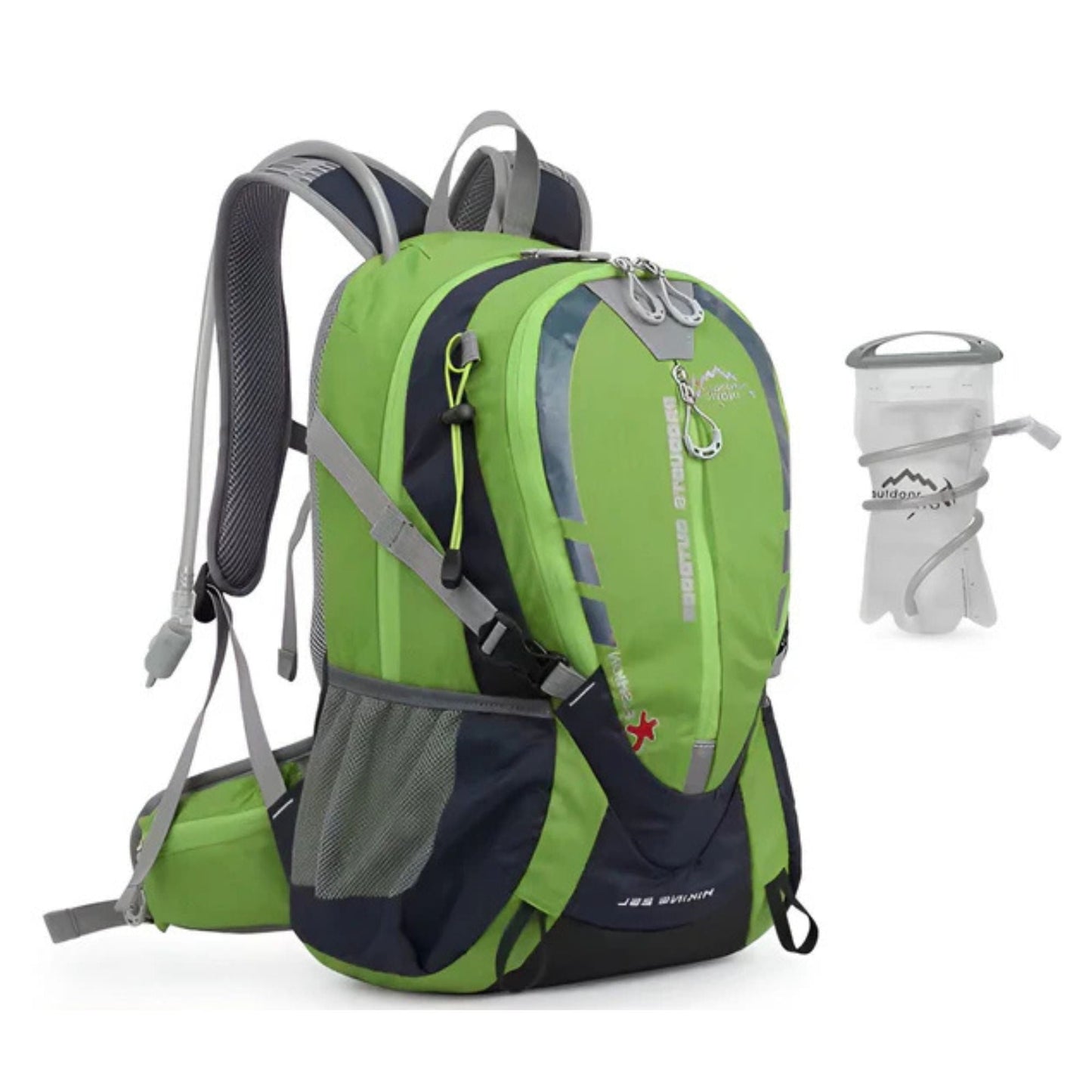 CarryQuest® - Bergbeklimmen Hydratatie Rugzak 25L + 2L Waterzak - Wandel Rugzak - Groen