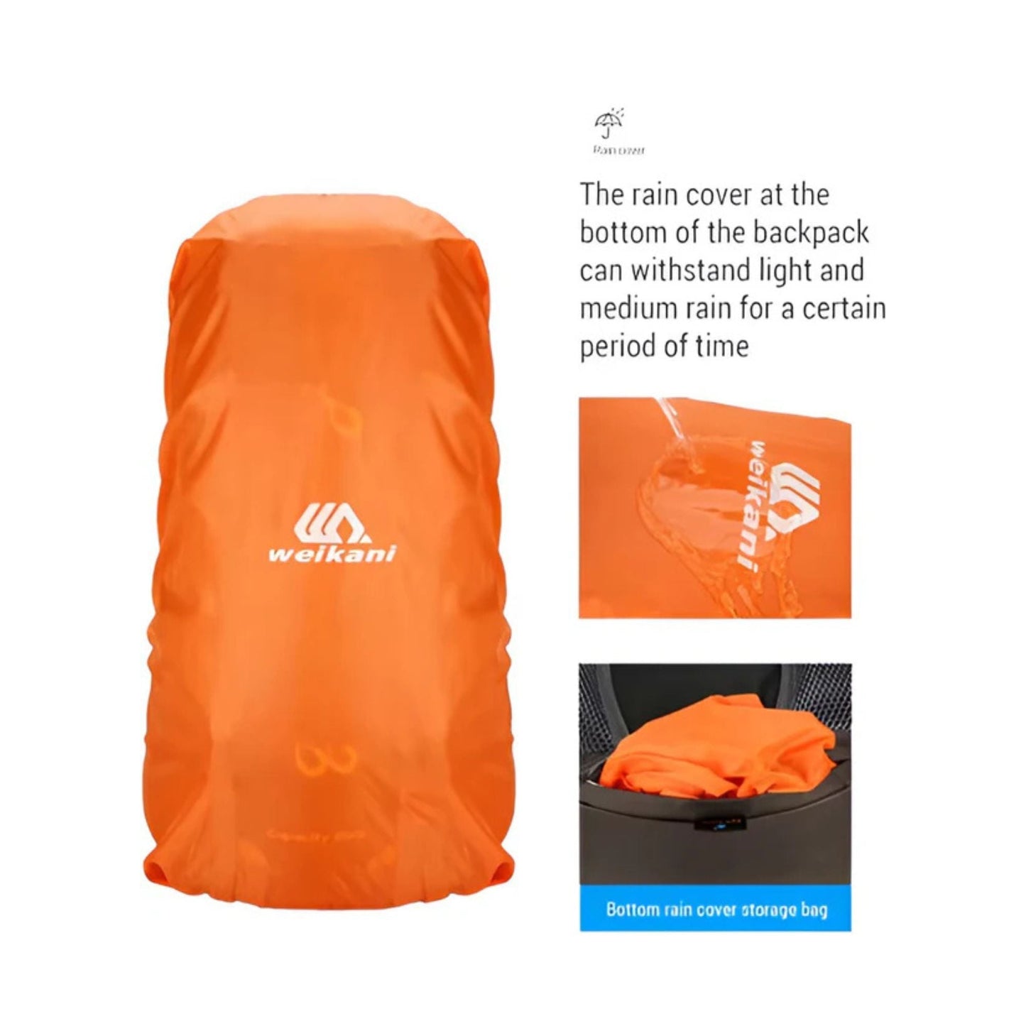 CarryQuest® - Bergbeklimming Rugzak 70L - Waterdicht Nylon + Regenhoes - Schoudertas - Zwart
