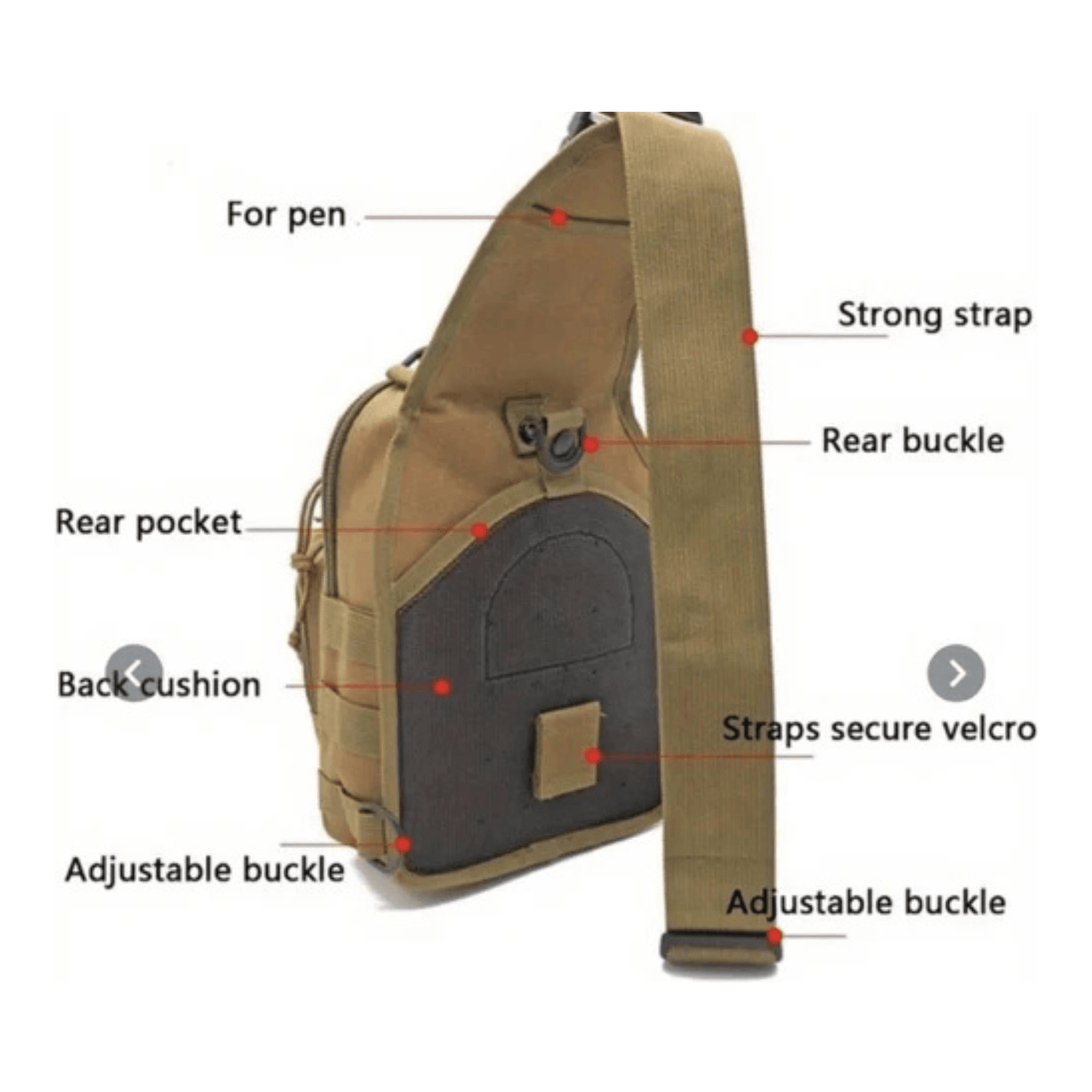 CarryQuest® - Duurzame Buitensportzak - Meerdere compartimenten - wandelen - Groen