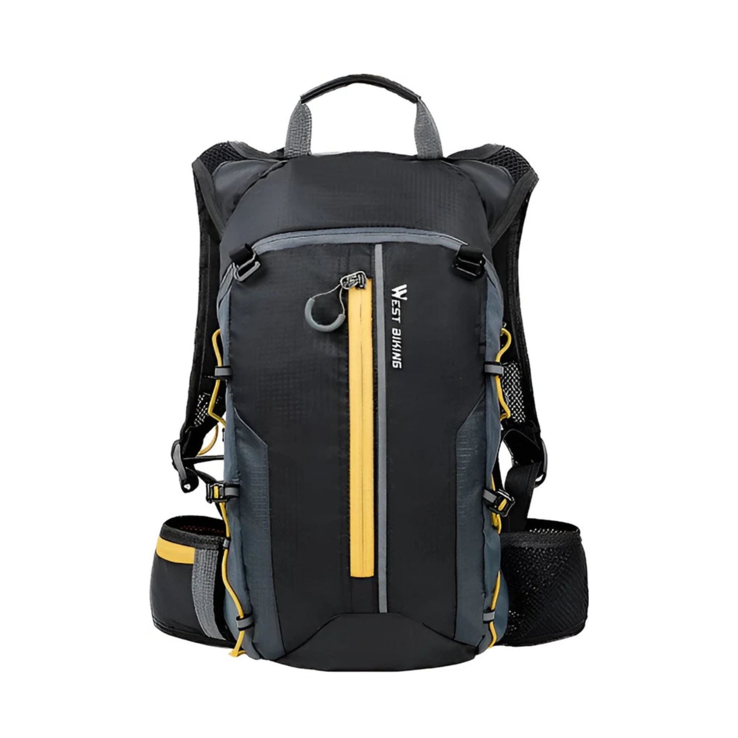 CarryQuest® - Fietsrugzak 16L - Opvouwbaar - Waterzak 2L - Outdoor Sport - Wandelrugzak - Geel