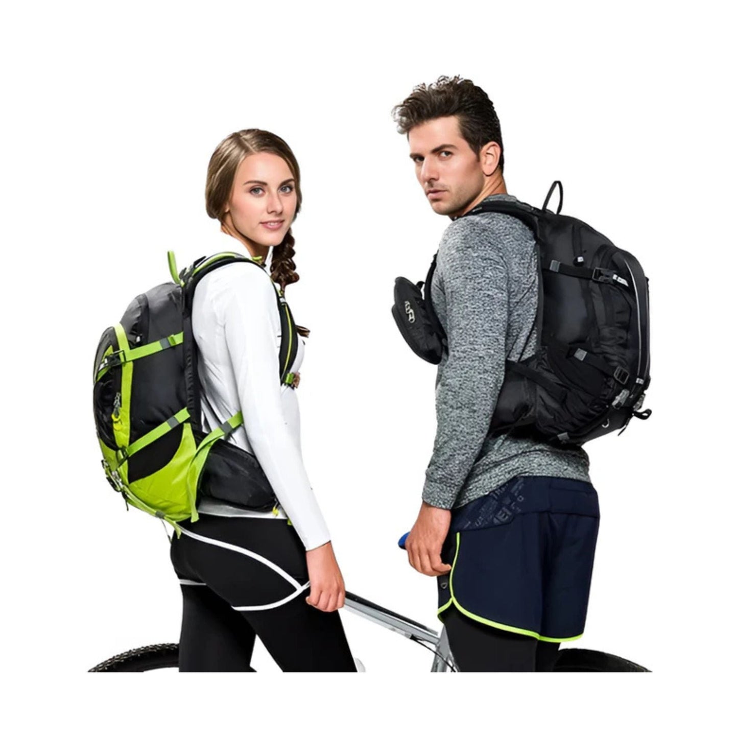 CarryQuest® - Fietsrugzak Schoudertas 20L + 2L Water Bag - Hiking Rugzak - Wandelen - Groen