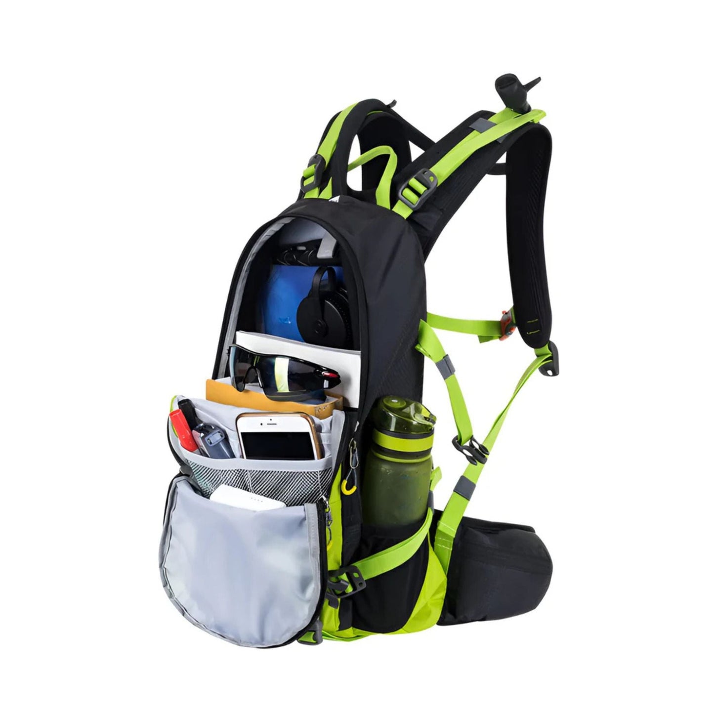 CarryQuest® - Fietsrugzak Schoudertas 20L + 2L Water Bag - Hiking Rugzak - Wandelen - Zwart