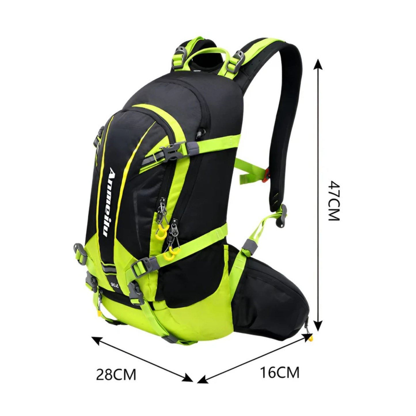 CarryQuest® - Fietsrugzak Schoudertas 20L + 2L Water Bag - Hiking Rugzak - Wandelen - Zwart