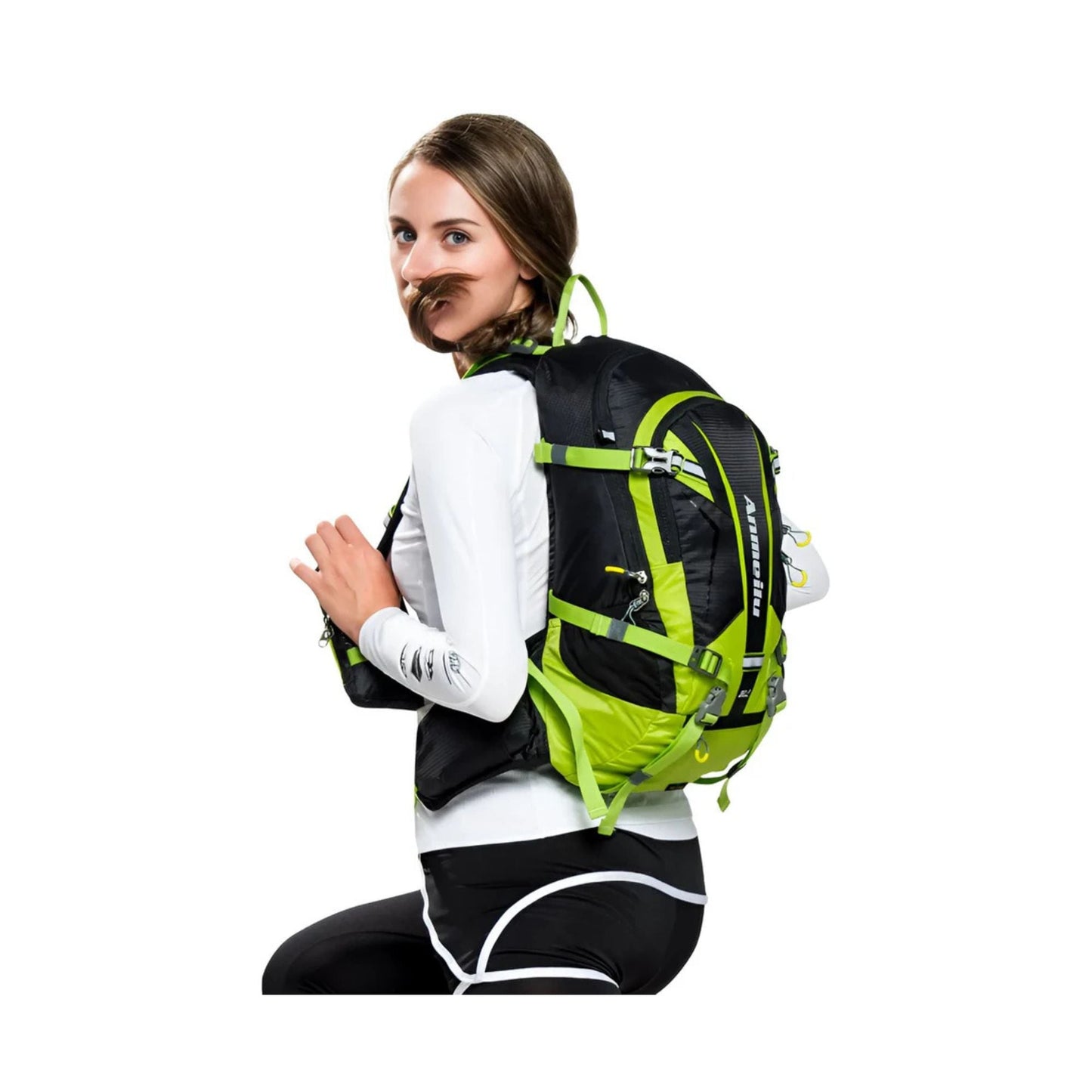 CarryQuest® - Fietsrugzak Schoudertas 20L + 2L Water Bag - Hiking Rugzak - Wandelen - Zwart