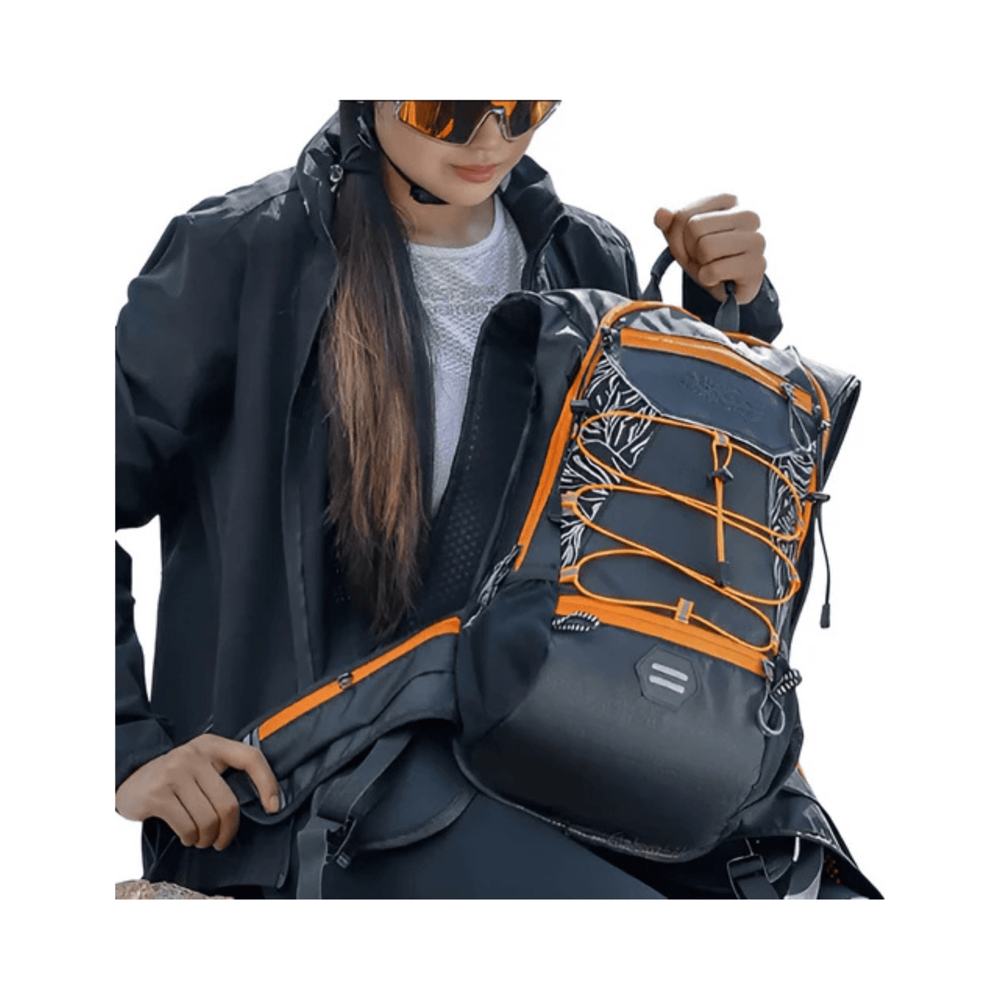 CarryQuest® - Fietsrugzak - Ultralicht 16L Backpack - 1.5L Clip water Bag - Waterbestendig - Groen