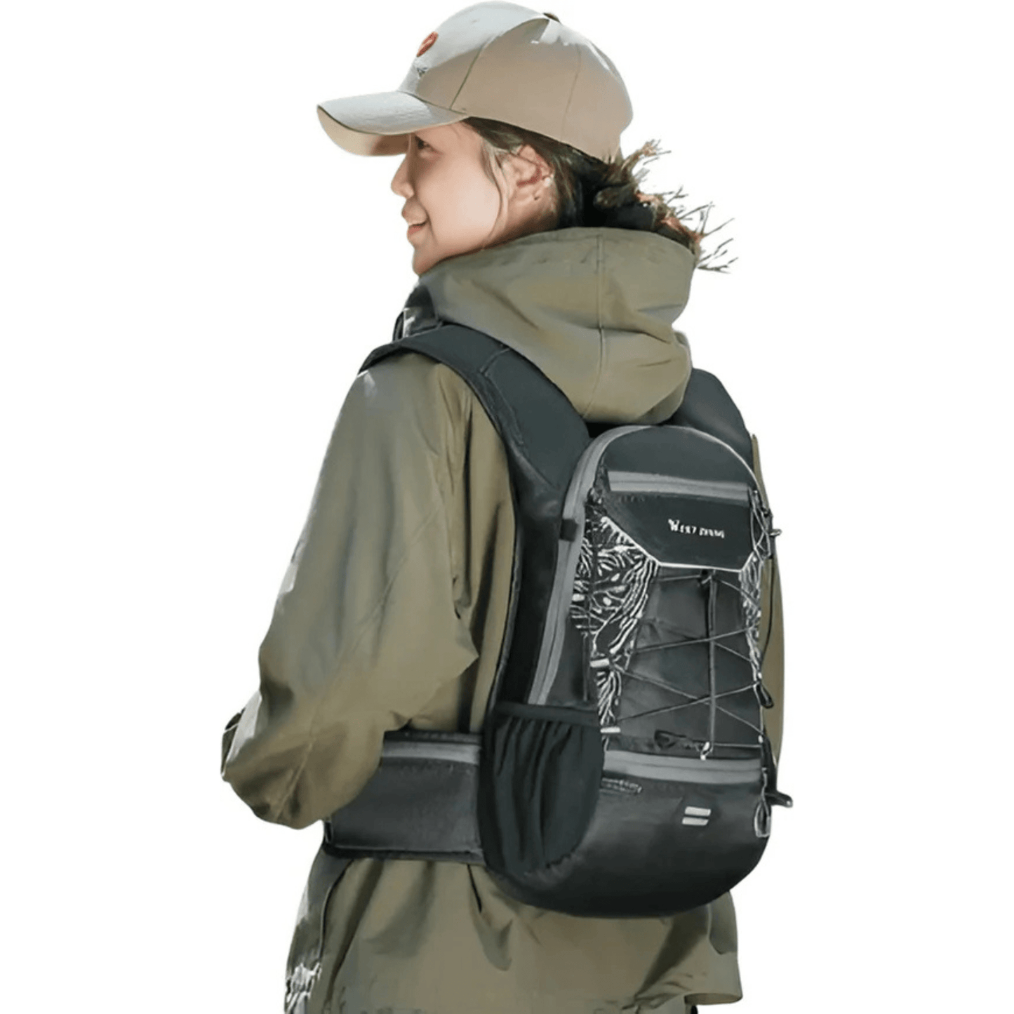 CarryQuest® - Fietsrugzak - Ultralicht 16L Backpack - 1.5L Clip water Bag - Waterbestendig - Groen