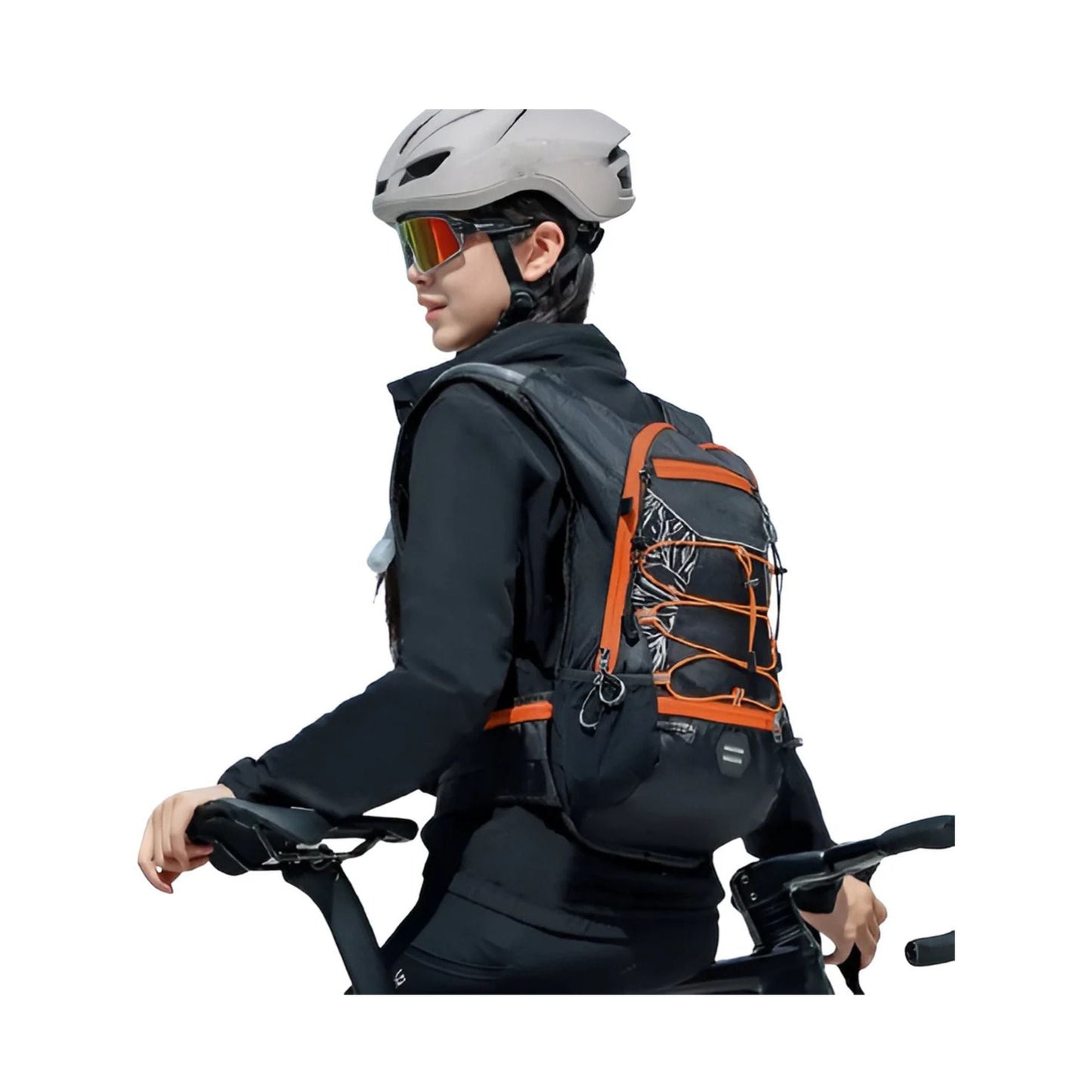 CarryQuest® - Fietsrugzak - Ultralicht 16L Backpack - Waterbestendig - Wandelrugzak - Oranje