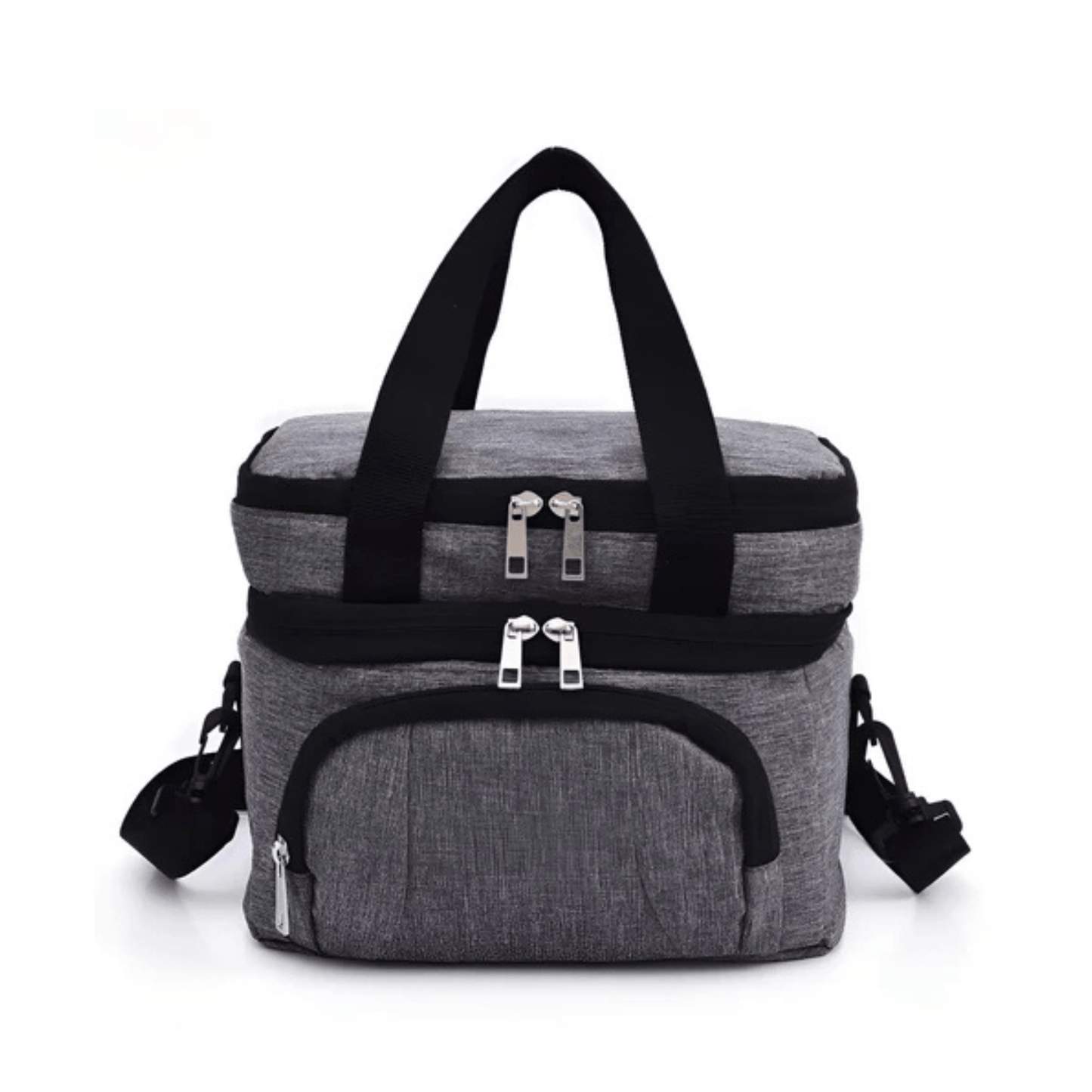 CarryQuest® - Geïsoleerde Lunchtas - Dubbel Compartiment + 8 Uur Isolatie - Thermische Lunchbox - Zwart
