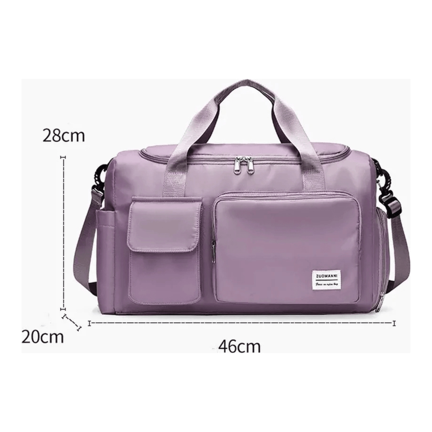 CarryQuest® - Grote Capaciteit Reistas voor Dames - Droog - Nat - Handbagage - Sporttas - Nylon - Lichtgewicht - Zwart