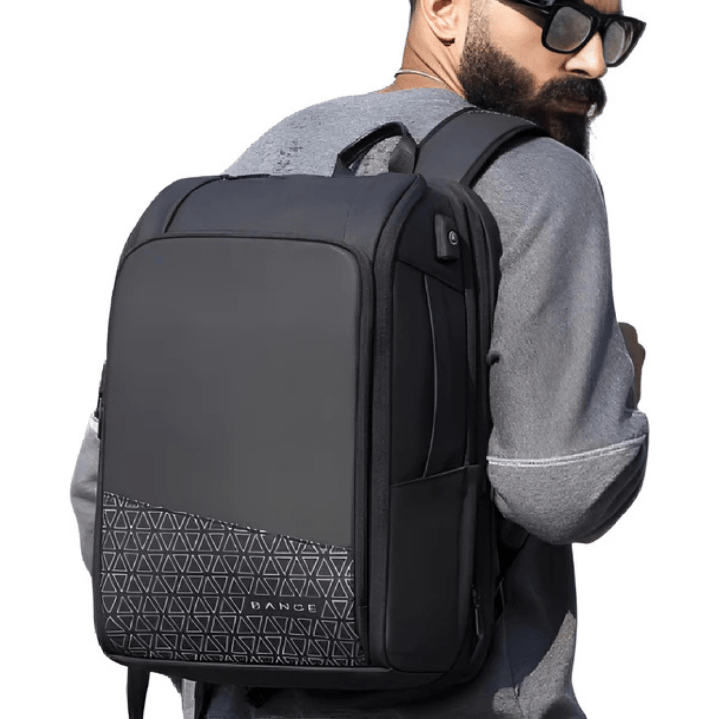 CarryQuest® - Heren Laptop Reistas 15.6" - Anti - Diefstal & Waterbestendig - USB - Zwart