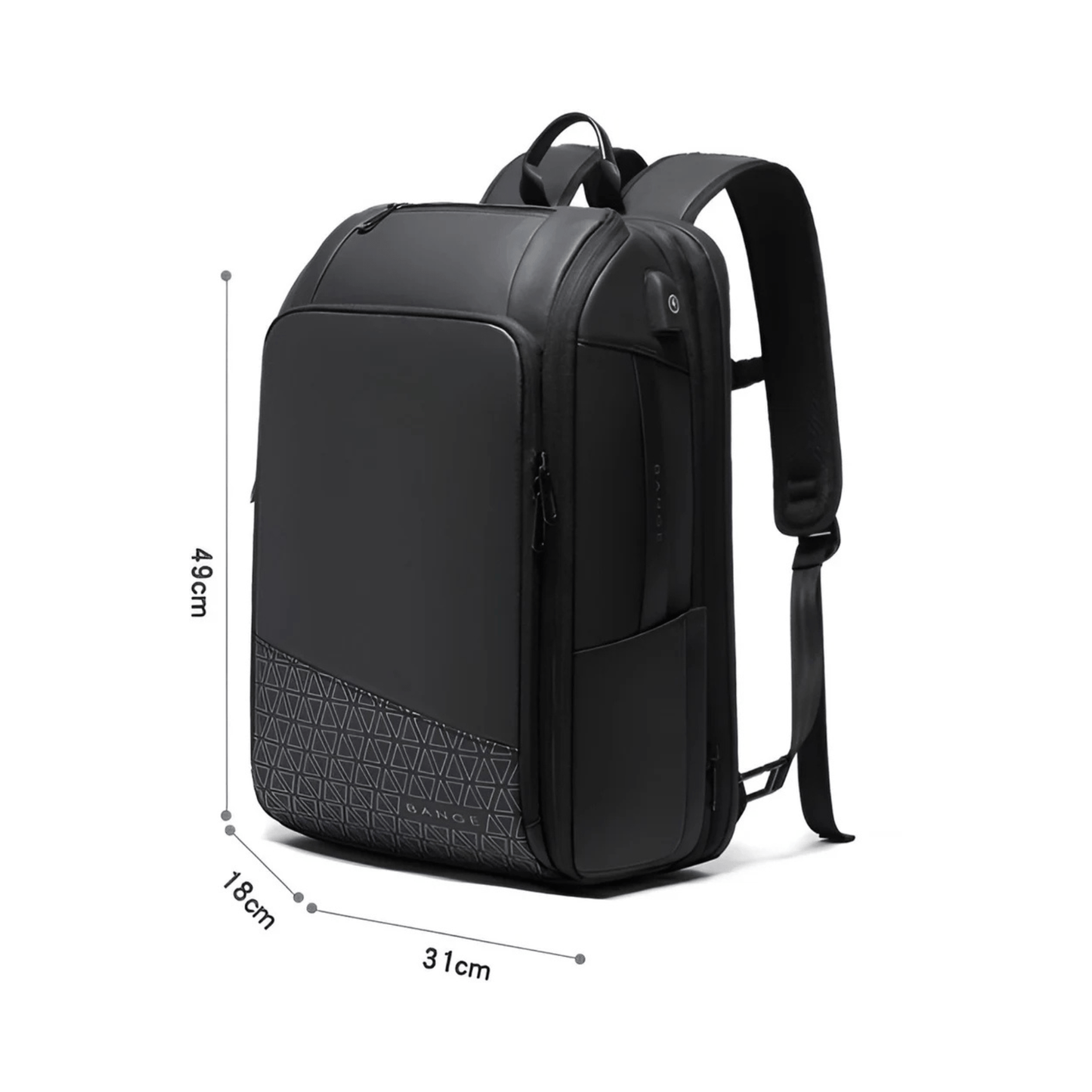 CarryQuest® - Heren Laptop Reistas 15.6" - Anti - Diefstal & Waterbestendig - USB - Zwart