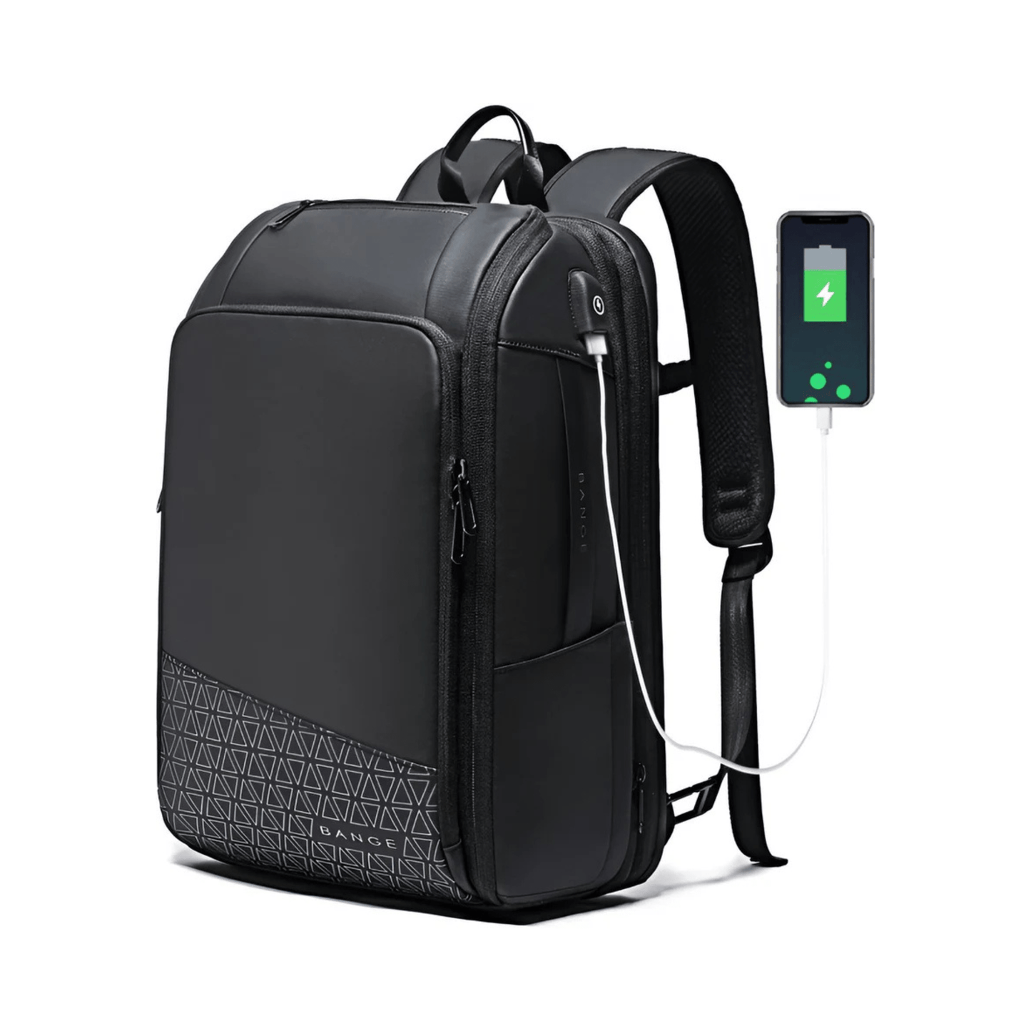 CarryQuest® - Heren Laptop Reistas 15.6" - Anti - Diefstal & Waterbestendig - USB - Zwart