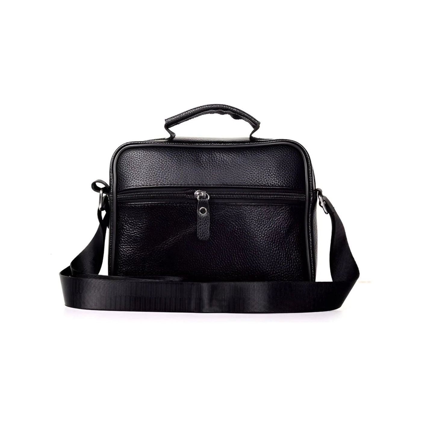 CarryQuest® - Heren Lederen Schoudertas - Koeienhuid Lederen Handtassen - Zwart