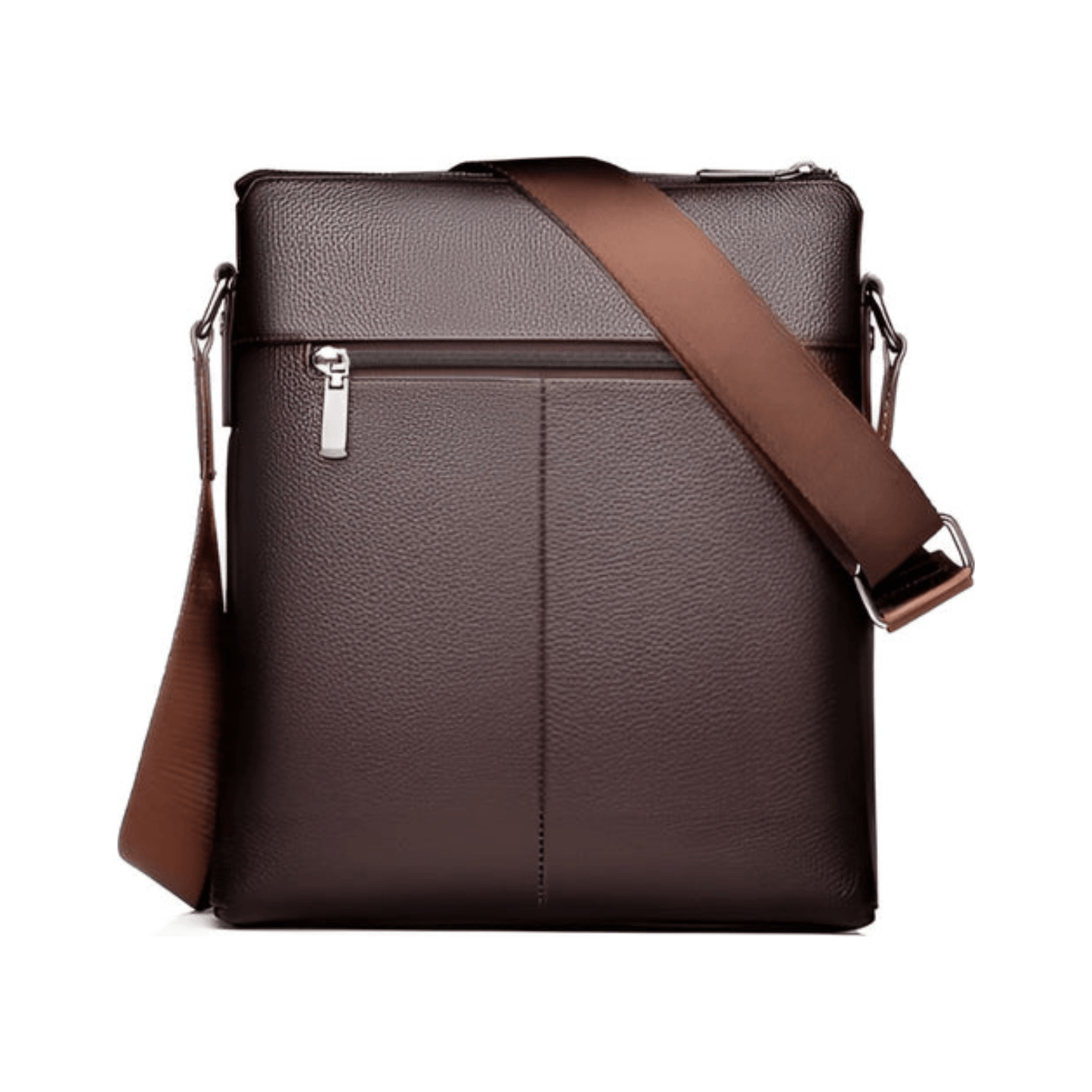 CarryQuest® - Heren Schoudertas PU Leder - Koerierstas - Zakelijke Tassen - Koffie