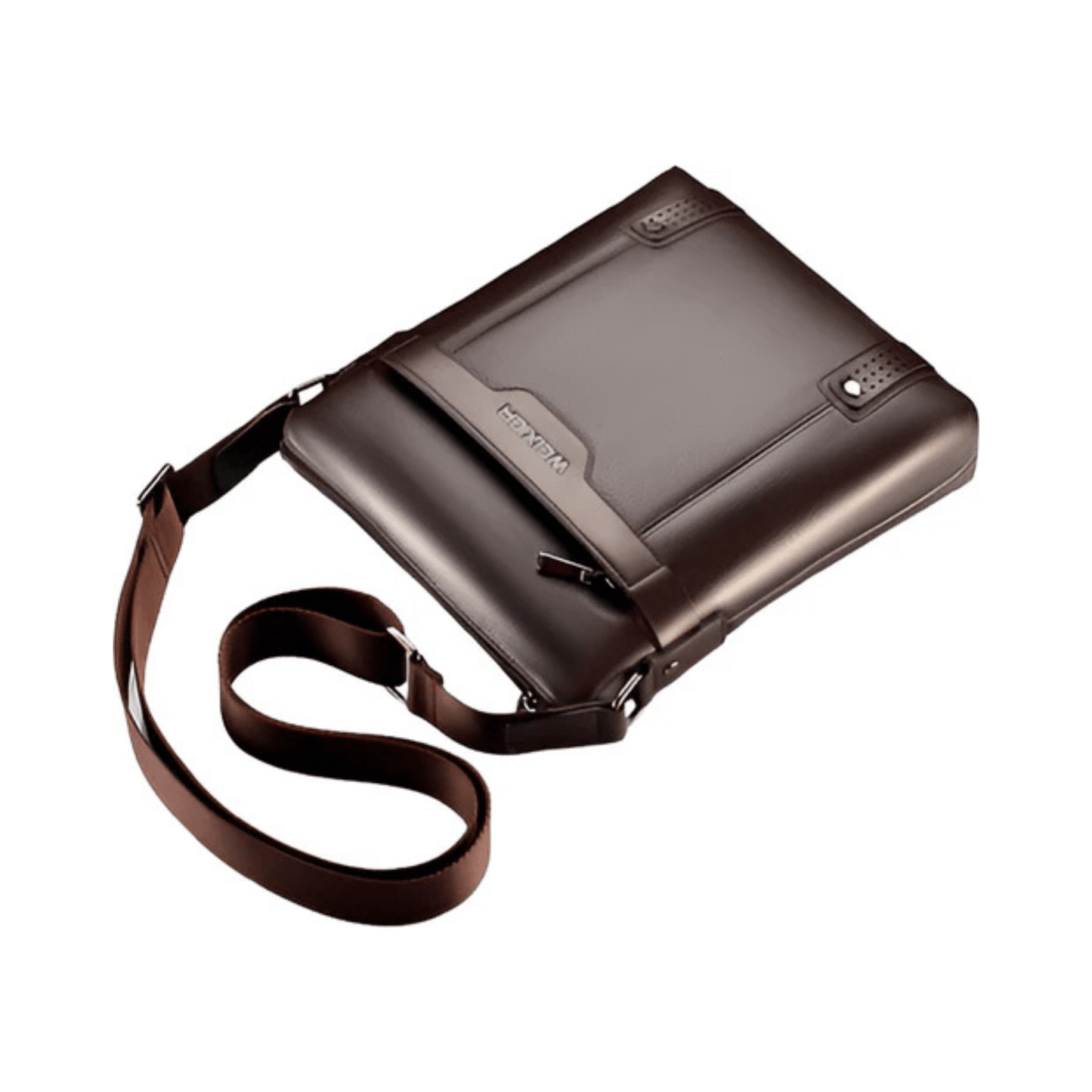 CarryQuest® - Heren Schoudertas PU Leder - Koerierstas - Zakelijke Tassen - Koffie