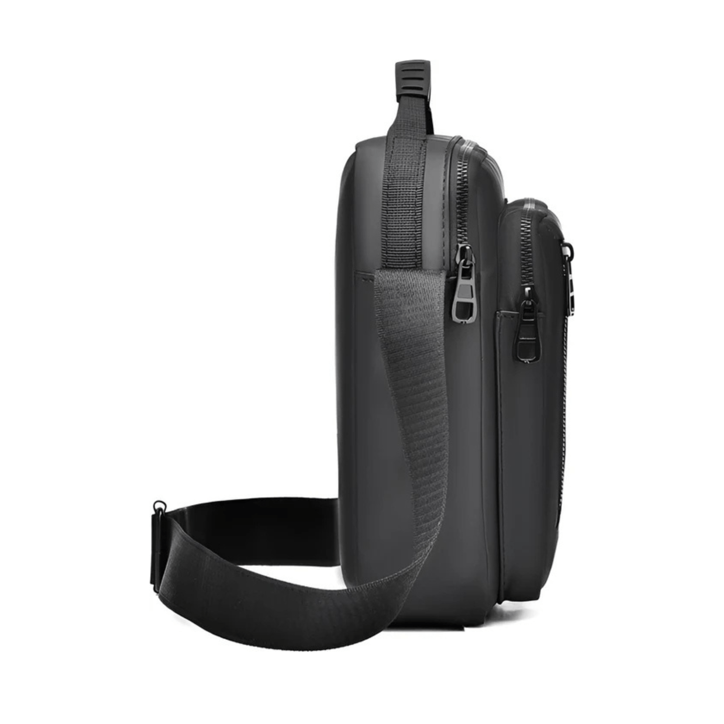 CarryQuest® - Heren Schoudertas - Waterdicht Crossbody Tas - Handtas - PU Leer - Zwart