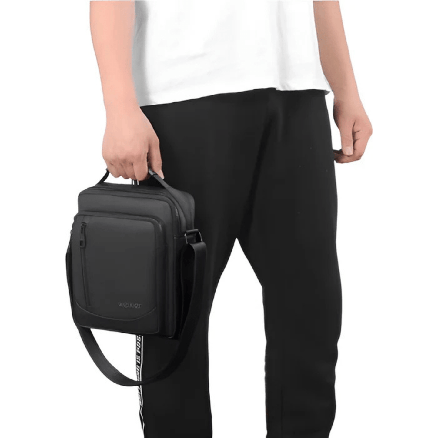 CarryQuest® - Heren Schoudertas - Waterdicht Crossbody Tas - Handtas - PU Leer - Zwart