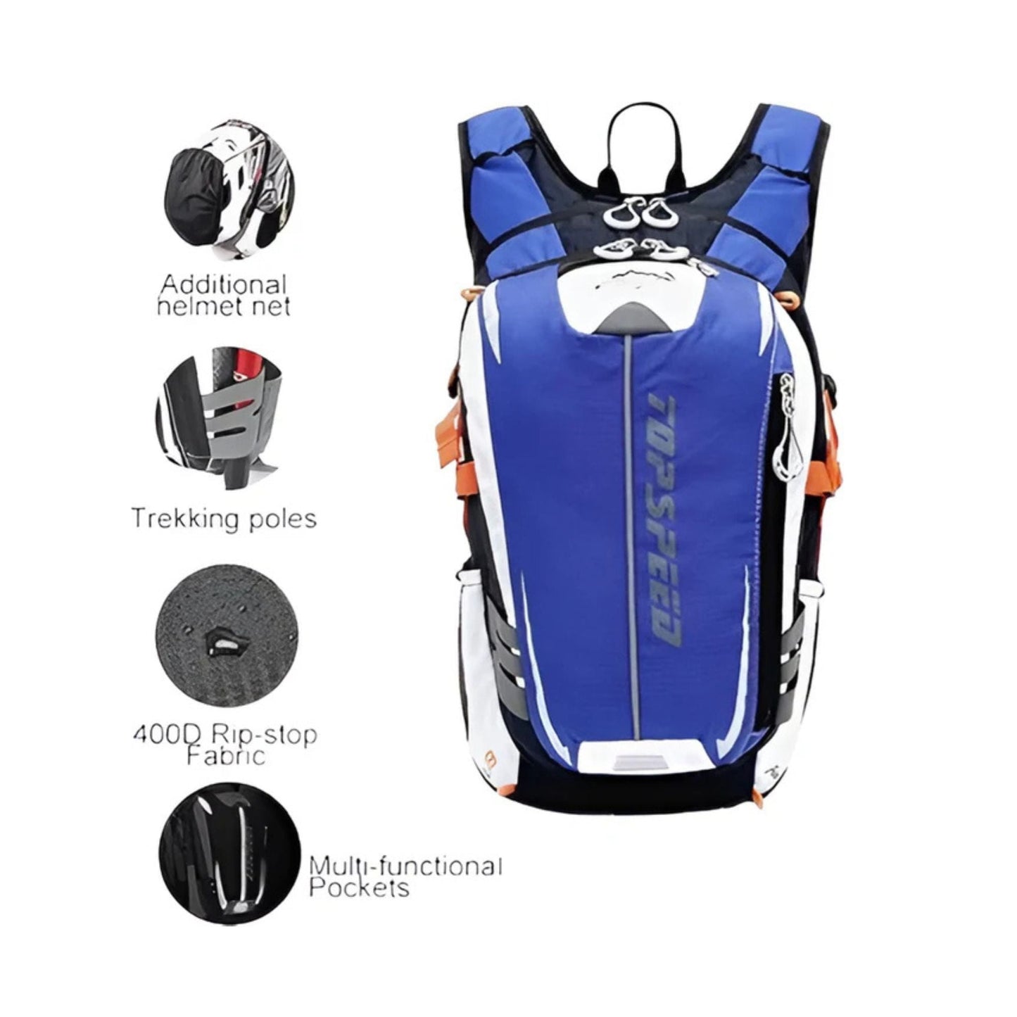CarryQuest® - Hydratatie Rugzak voor Fietsen - 18L Volume + 2L Waterzak - Waterdicht Nylon - Wandelrugzak - Rood