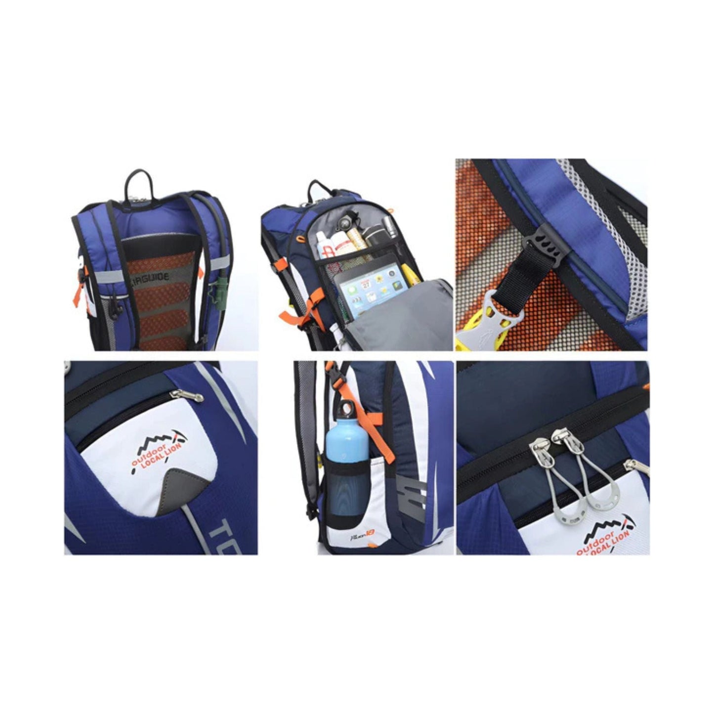 CarryQuest® - Hydratatie Rugzak voor Fietsen - 18L Volume + 2L Waterzak - Waterdicht Nylon - Wandelrugzak - Rood