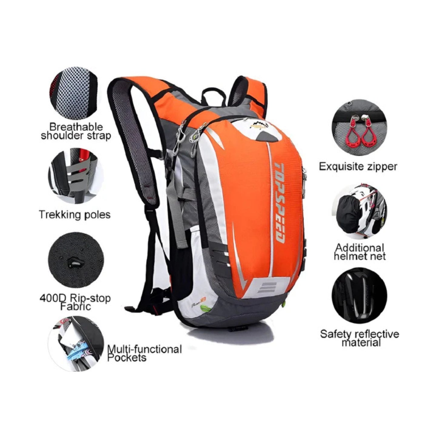 CarryQuest® - Hydratatie Rugzak voor Fietsen - 18L Volume - Fietsen, Wandelen - Rood