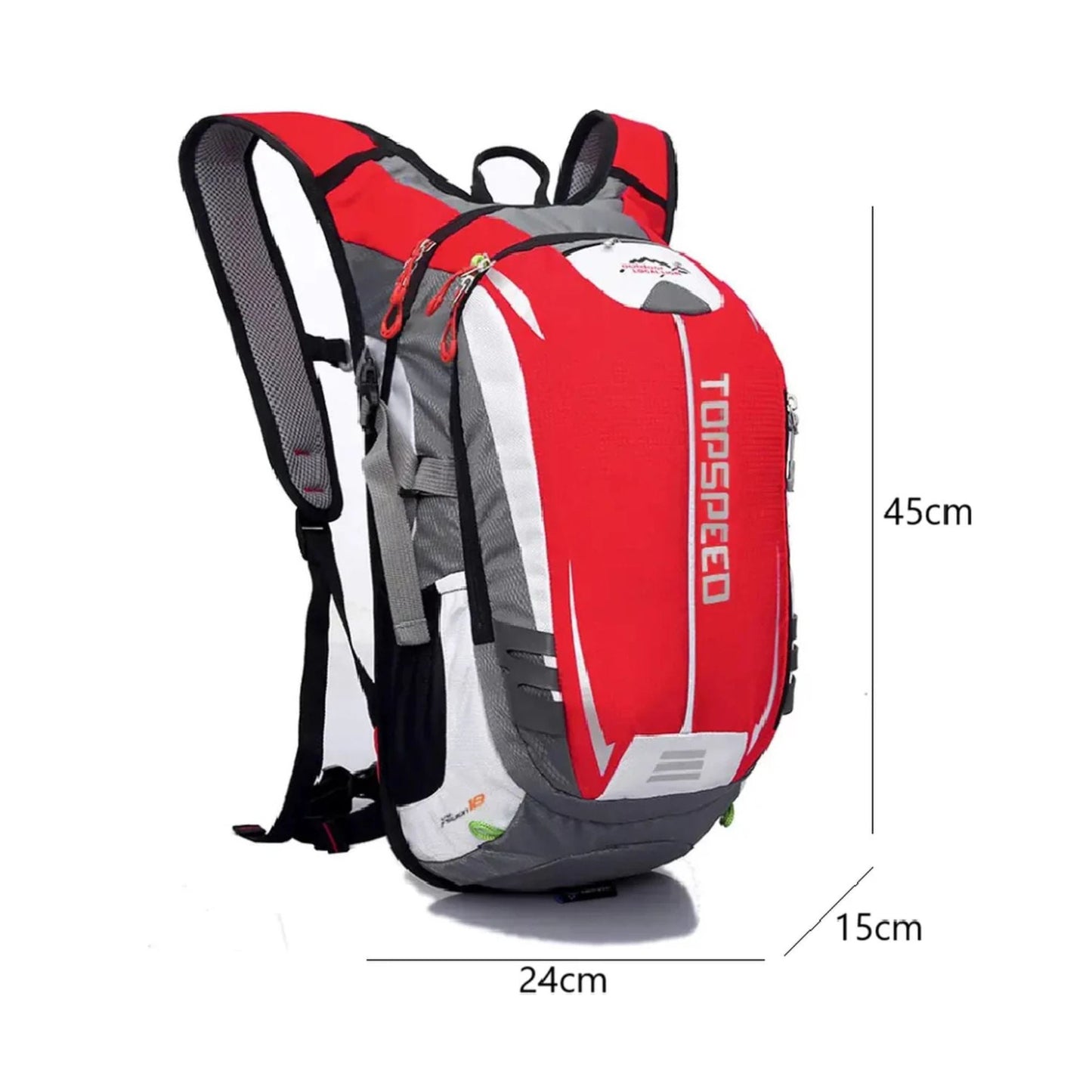 CarryQuest® - Hydratatie Rugzak voor Fietsen - 18L Volume - Fietsen, Wandelen - Rood