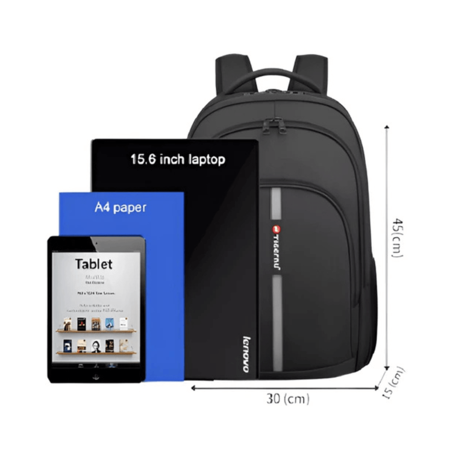 CarryQuest® - Laptop Rugzak 15.6" - Grote Capaciteit + Waterdicht + USB - Zwart