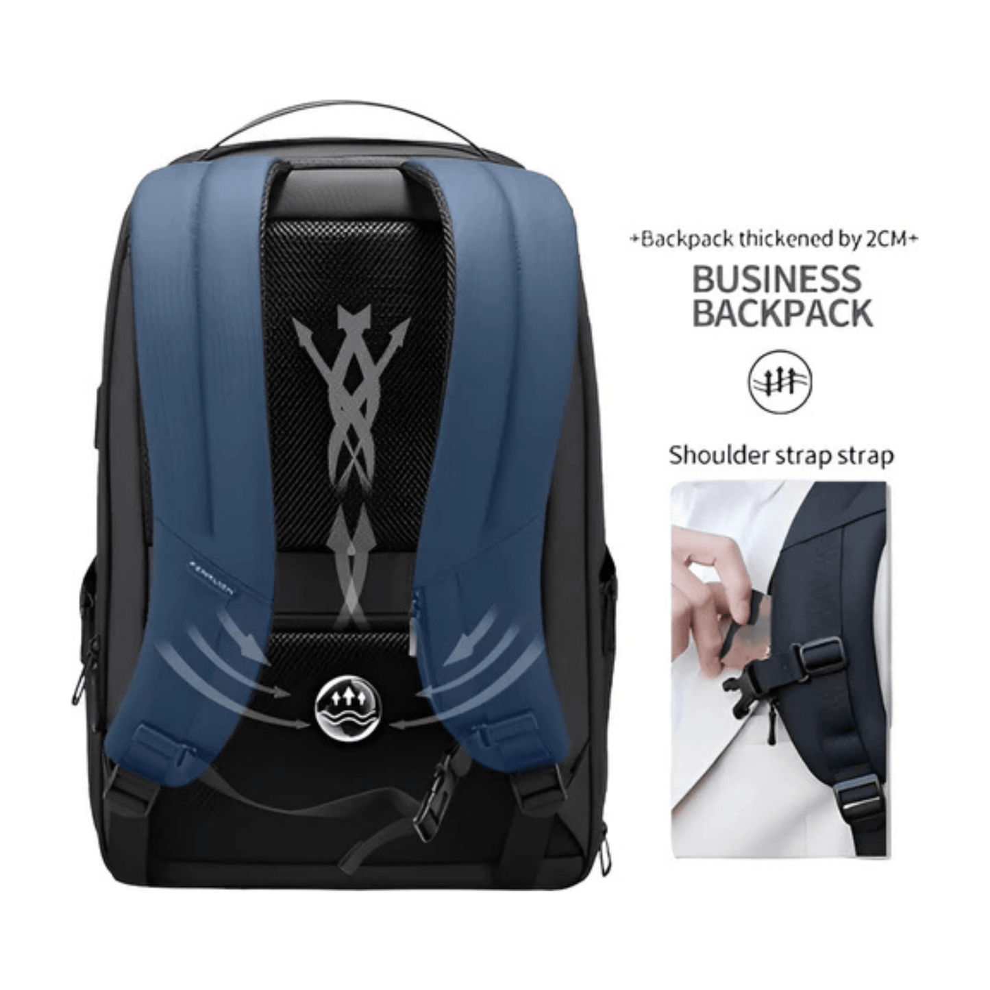 CarryQuest® - Laptop Rugzak - USB Oplaadfunctie - 35L - Laptopvak tot 15.6 inch - Grijs