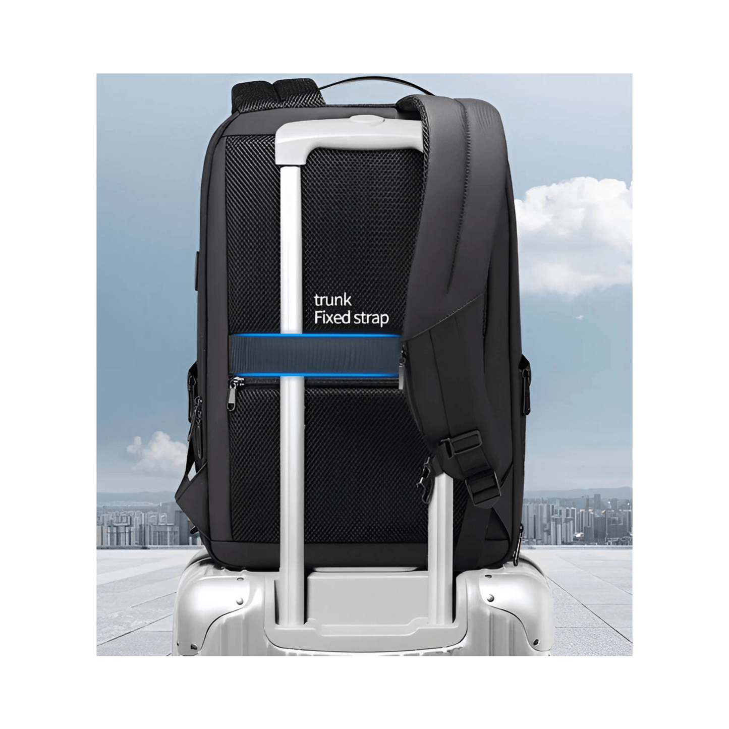 CarryQuest® - Laptop Rugzak - USB Oplaadfunctie - 35L - Laptopvak tot 15.6 inch - Grijs