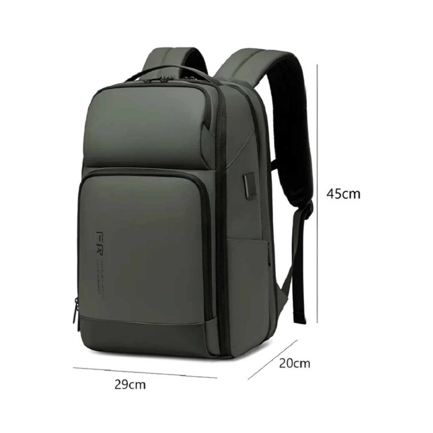 CarryQuest® - Laptop Rugzak - USB Oplaadfunctie - 35L - Laptopvak tot 15.6 inch - Groen