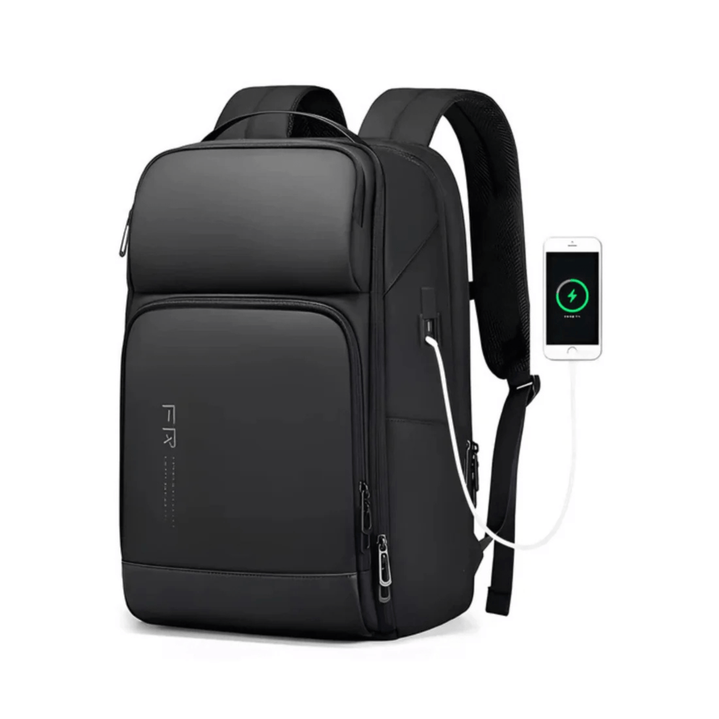 CarryQuest® - Laptop Rugzak - USB Oplaadfunctie - 35L - Laptopvak tot 15.6 inch - Zwart