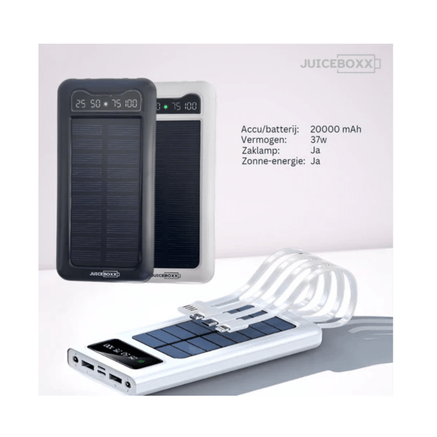 CarryQuest® - Laptoptas - Waterdicht - Nu inclusief JuiceBoxx® Powerbank - Grijs