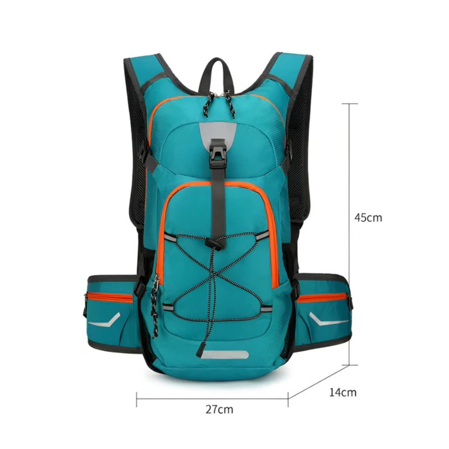 CarryQuest® - Lichtgewicht Hydratatie Fietsrugzak - Wandelen - Waterdicht Nylon - 20L - Rugzak Reizen Hydro Water Dagrugzak - Zwart