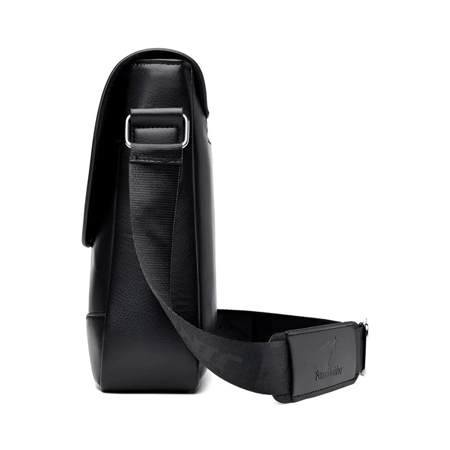 CarryQuest® - Luxe Heren Lederen Schoudertas - Waterdicht Zakelijke Handtas - Zwart