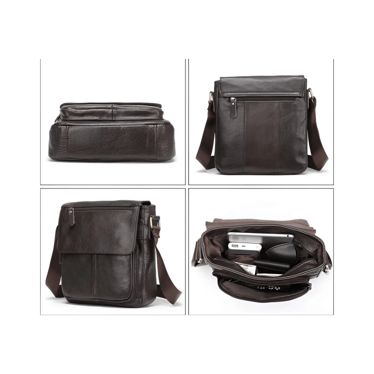 CarryQuest® - Mannen Schoudertas - Handtas Heren Sling Pack Voor Werk - Zwart